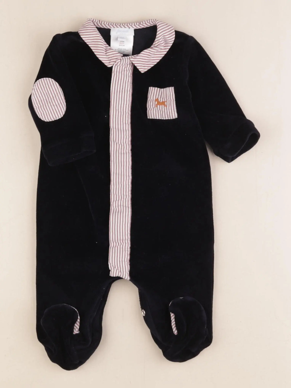 Jacadi - pyjama velours bleu - 3 mois