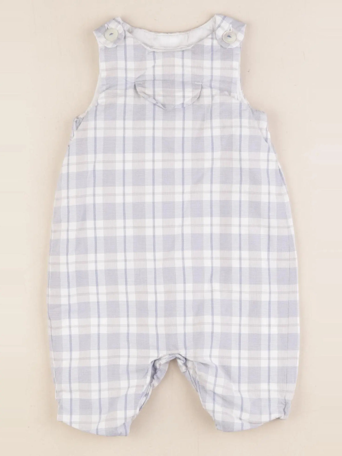 Jacadi - salopette blanc, bleu - 3 mois