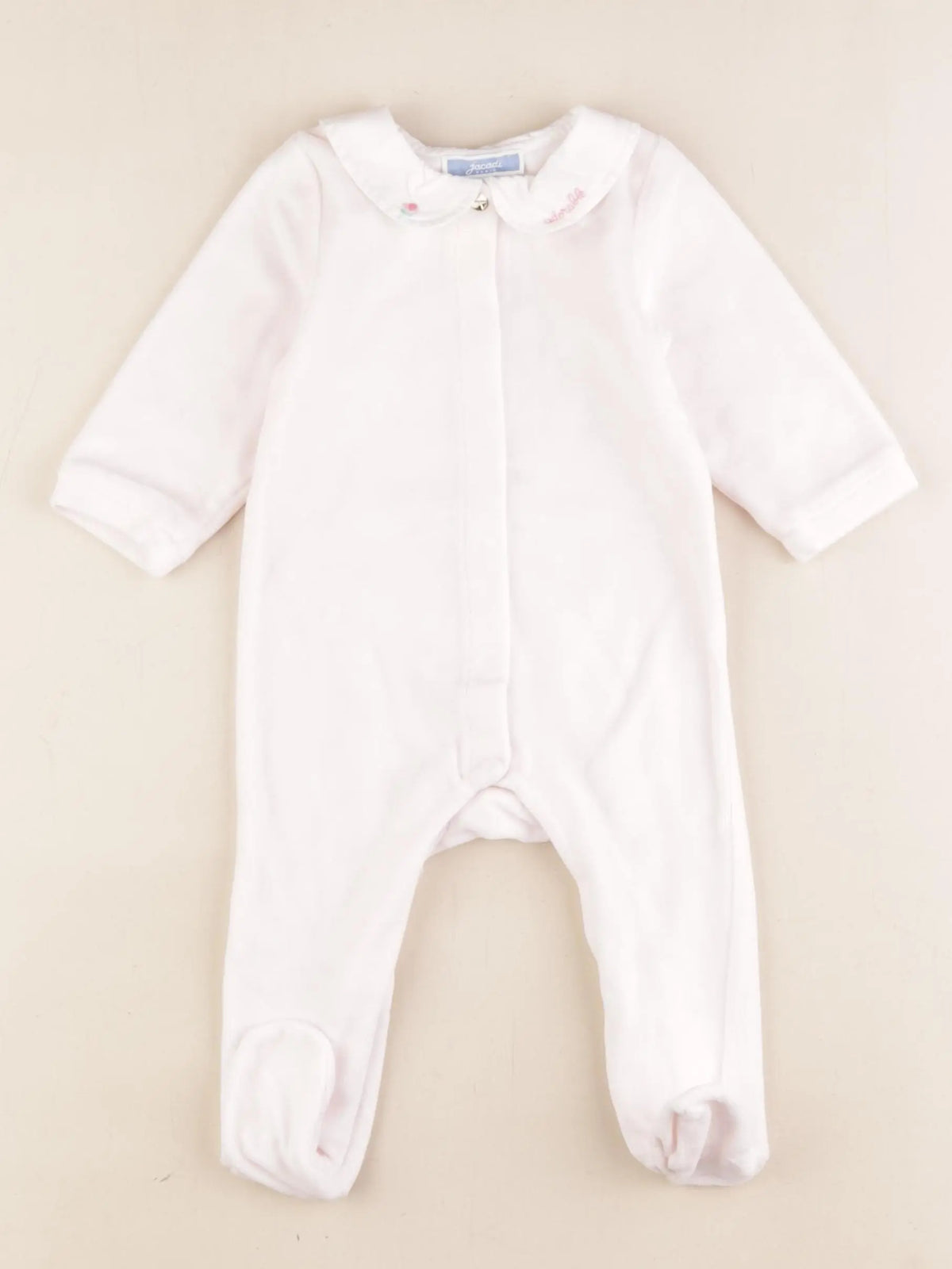Jacadi - pyjama velours rose - 6 mois