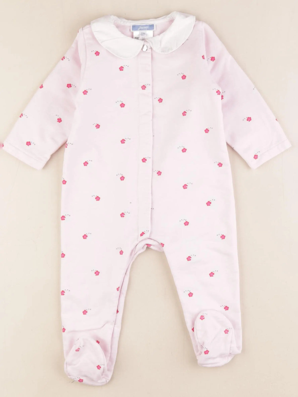 Jacadi - pyjama coton rose - 12 mois
