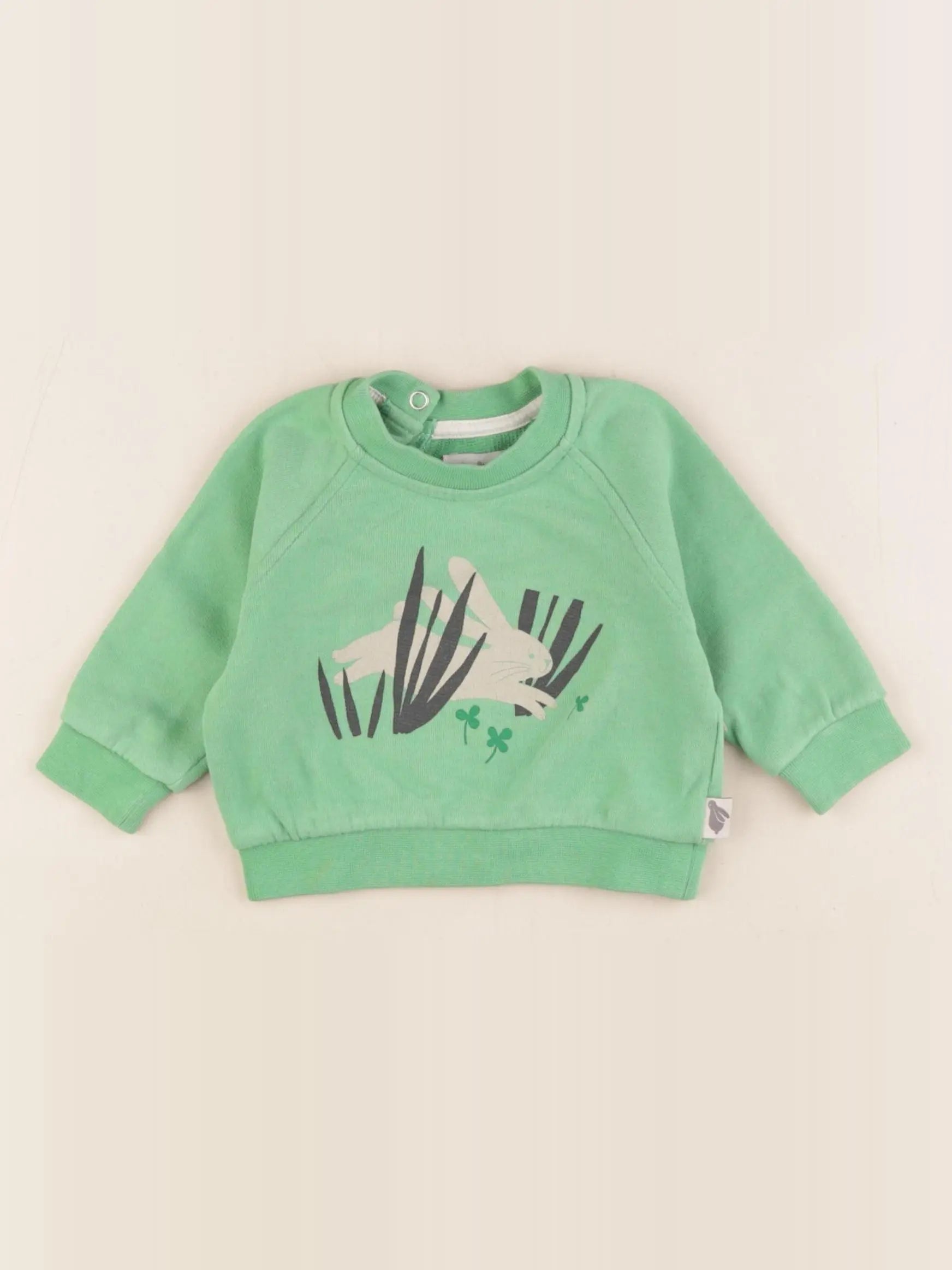 Moulin Roty - sweat vert - 6 mois