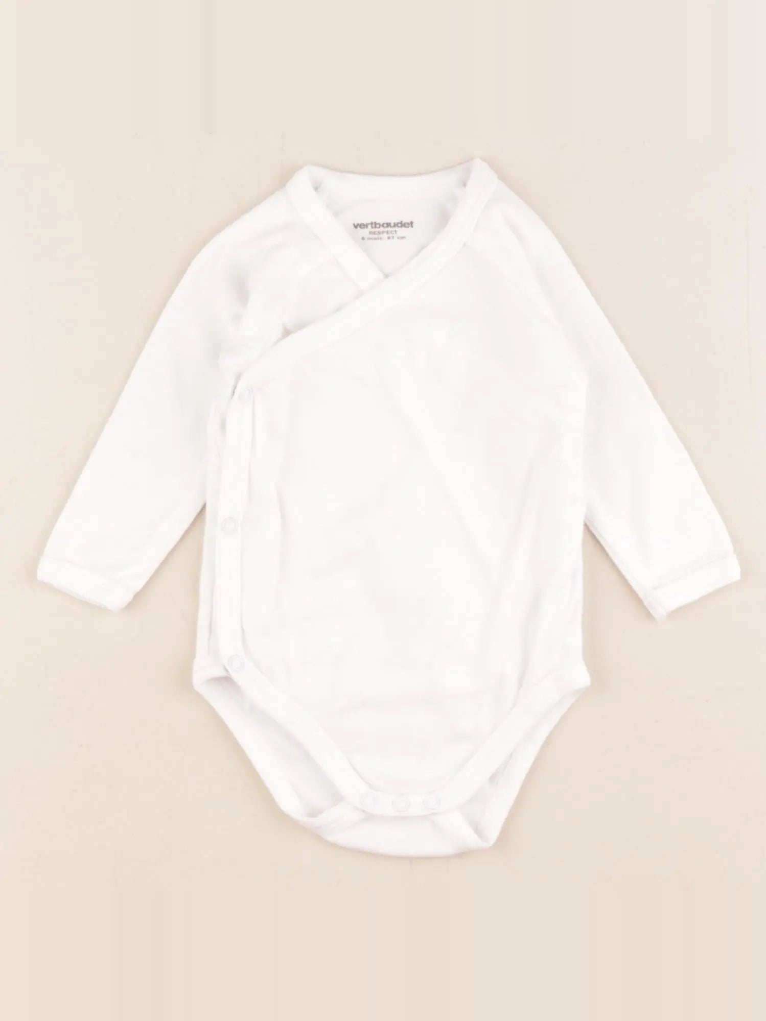 Vertbaudet - body blanc - 6 mois