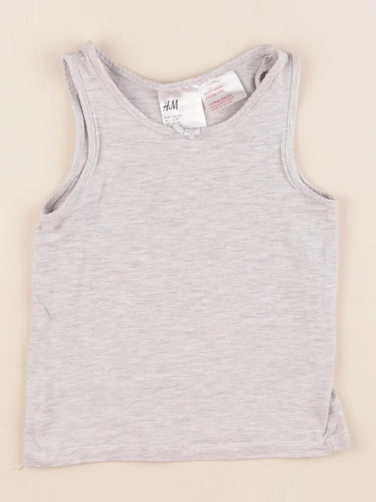 H&M - maillot de corps gris - 2/4 ans
