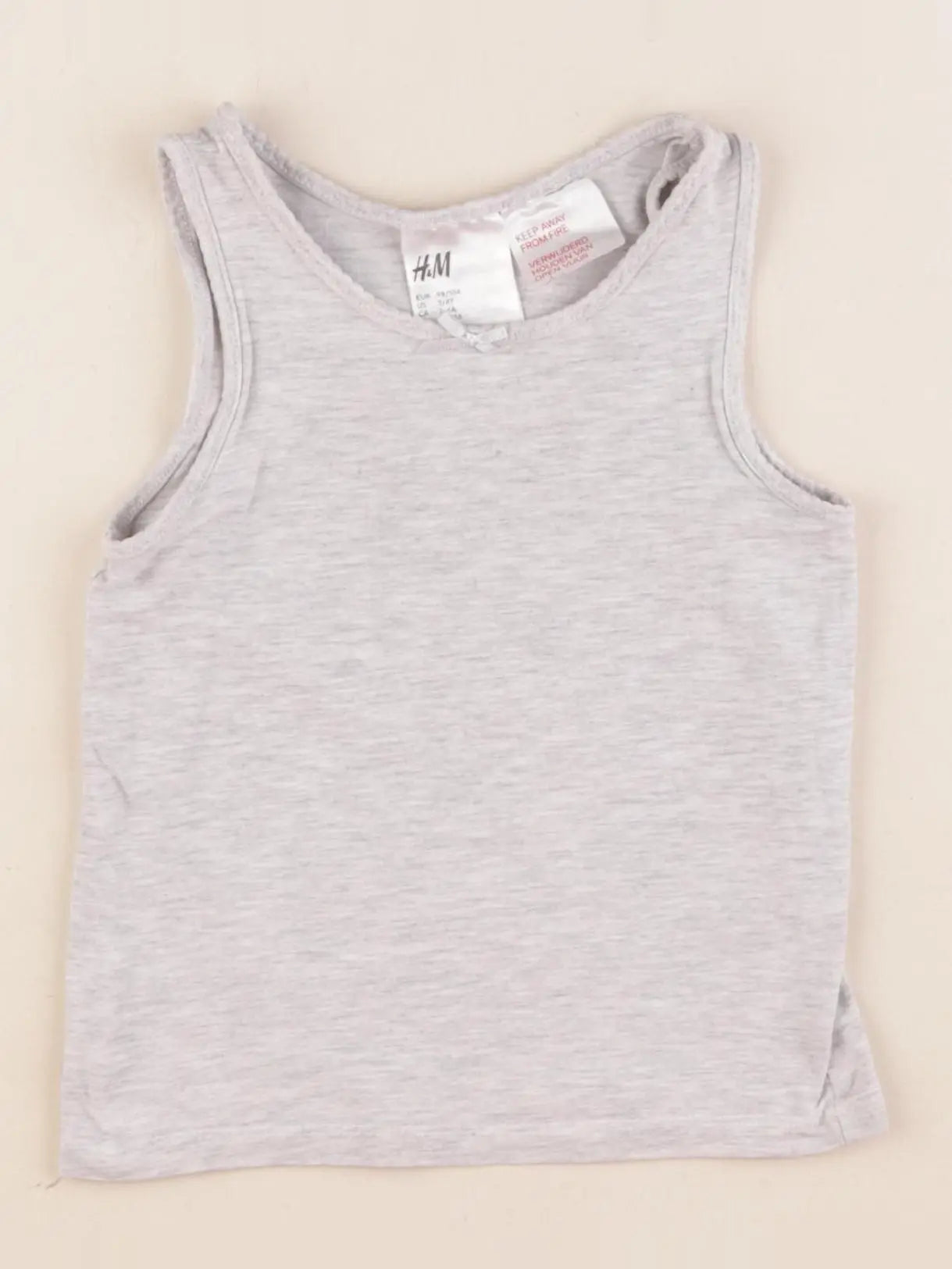 H&M - maillot de corps gris - 2/4 ans