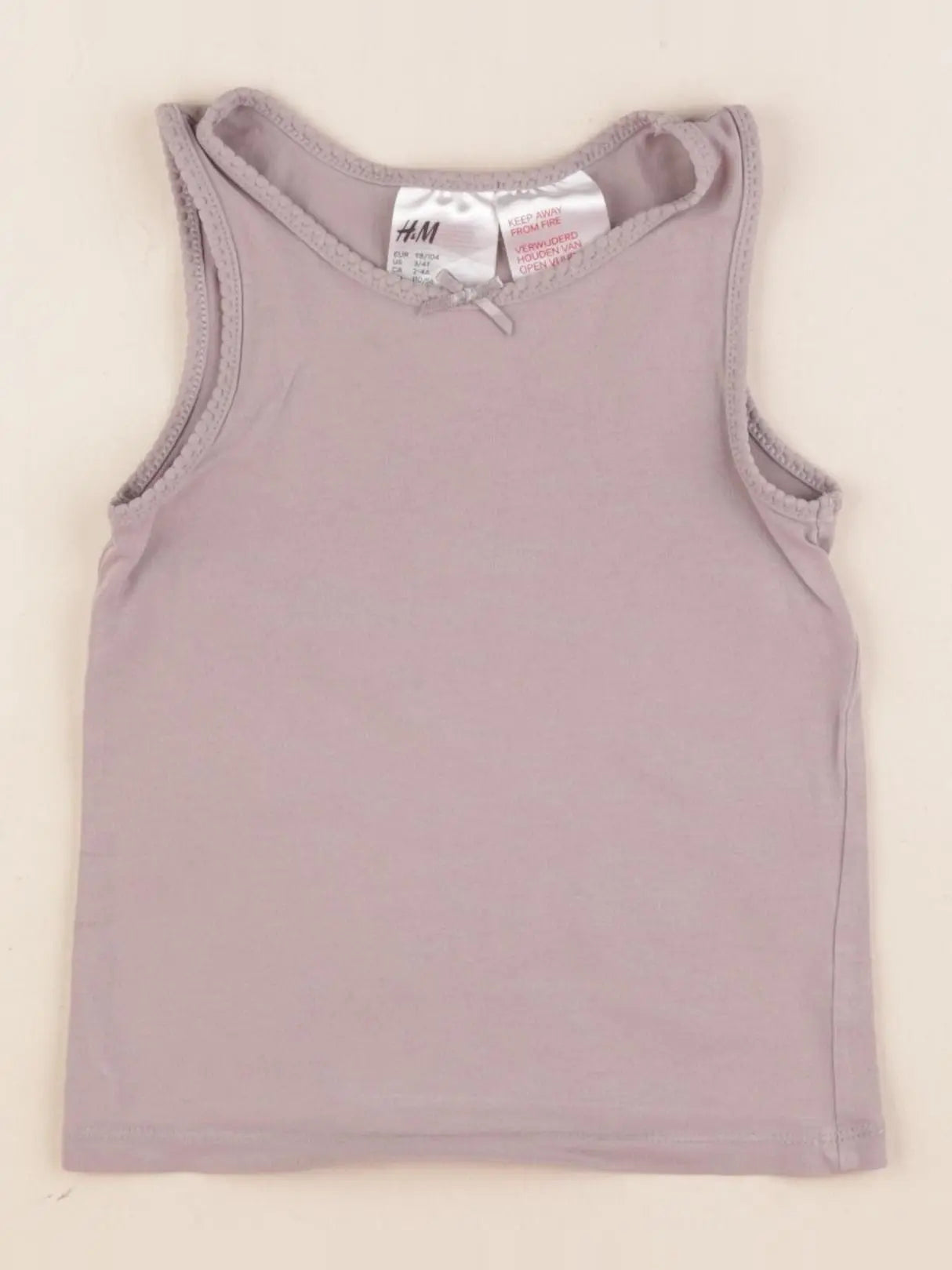 H&M - maillot de corps beige - 2/4 ans