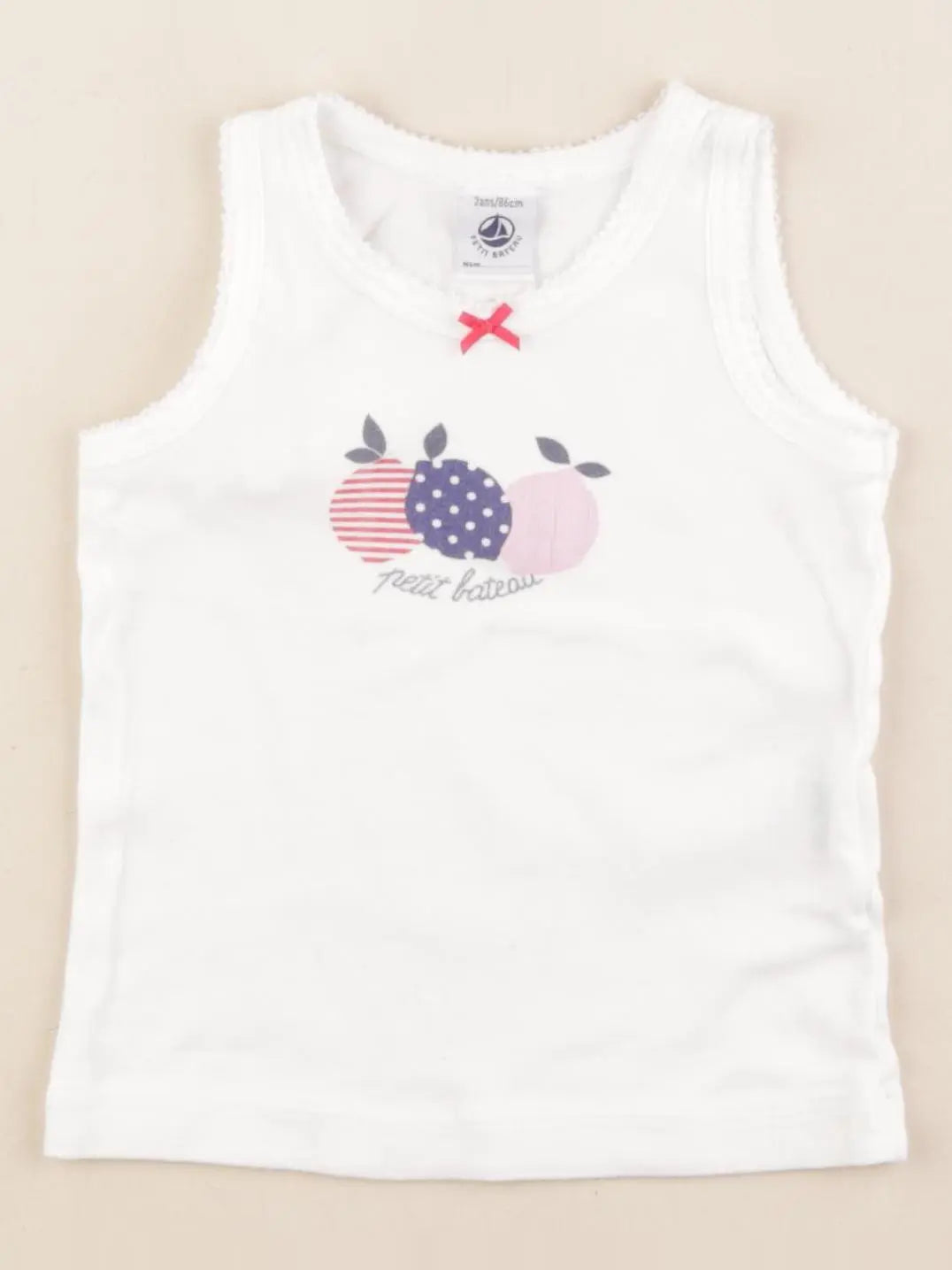 Petit Bateau - maillot de corps blanc - 2 ans