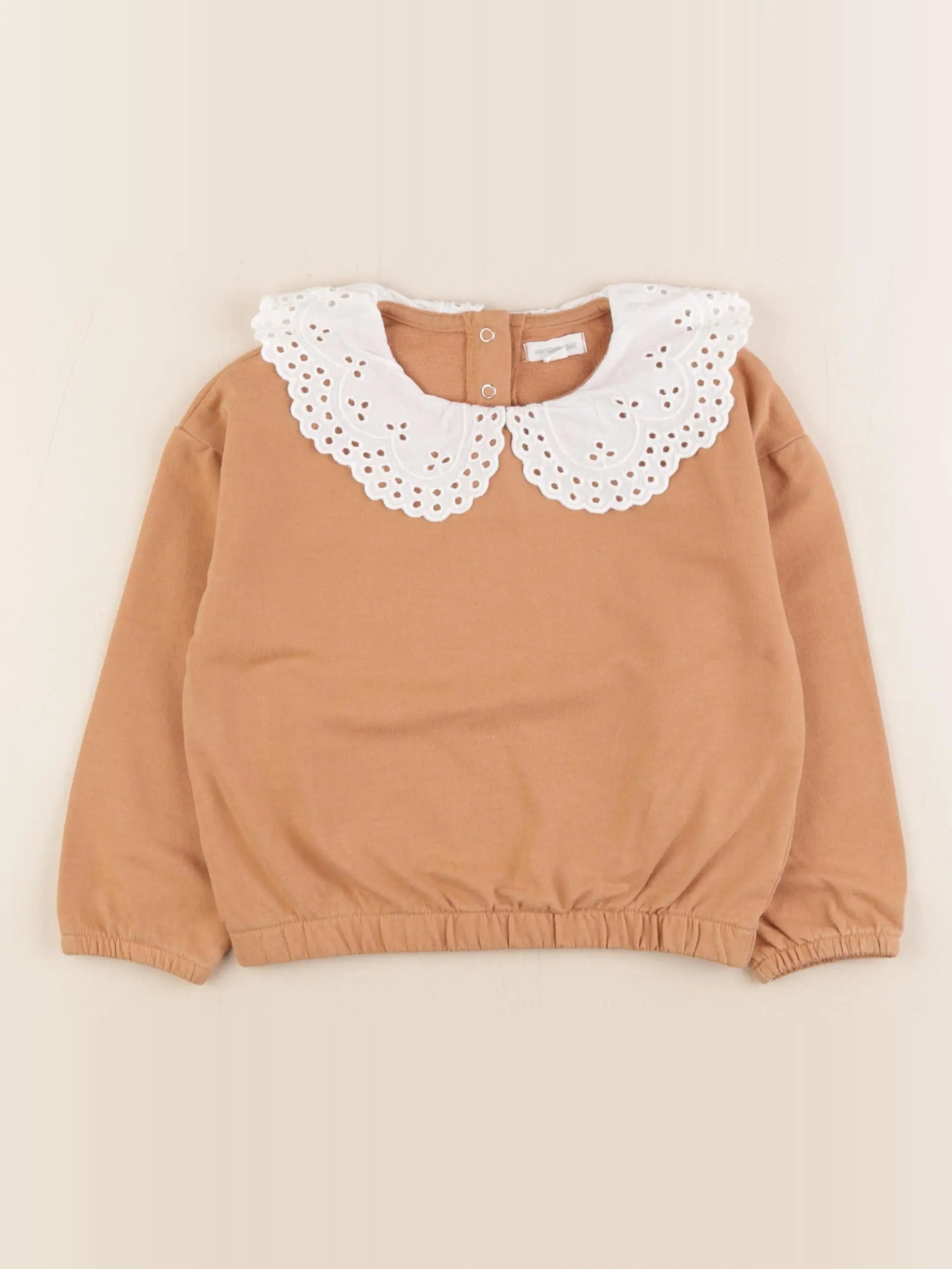 Vertbaudet - sweat marron - 36 mois