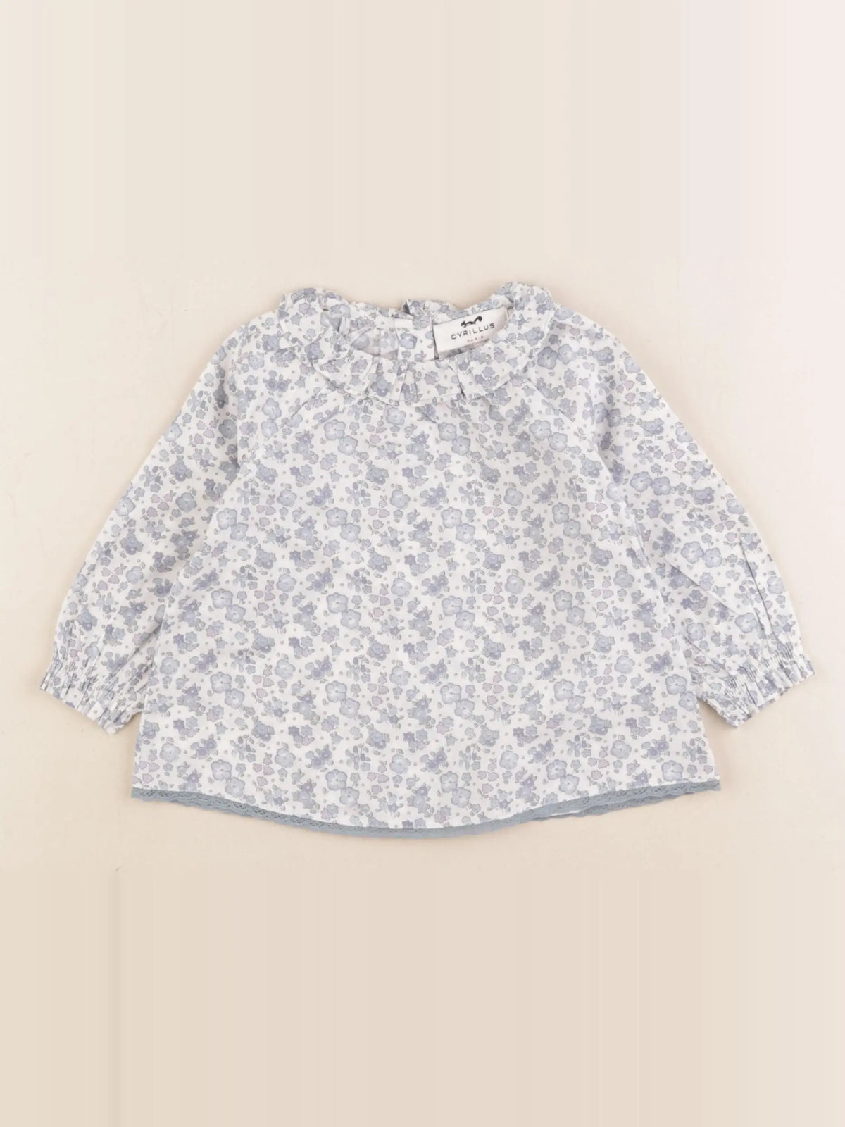 Cyrillus - blouse bleu - 9 mois