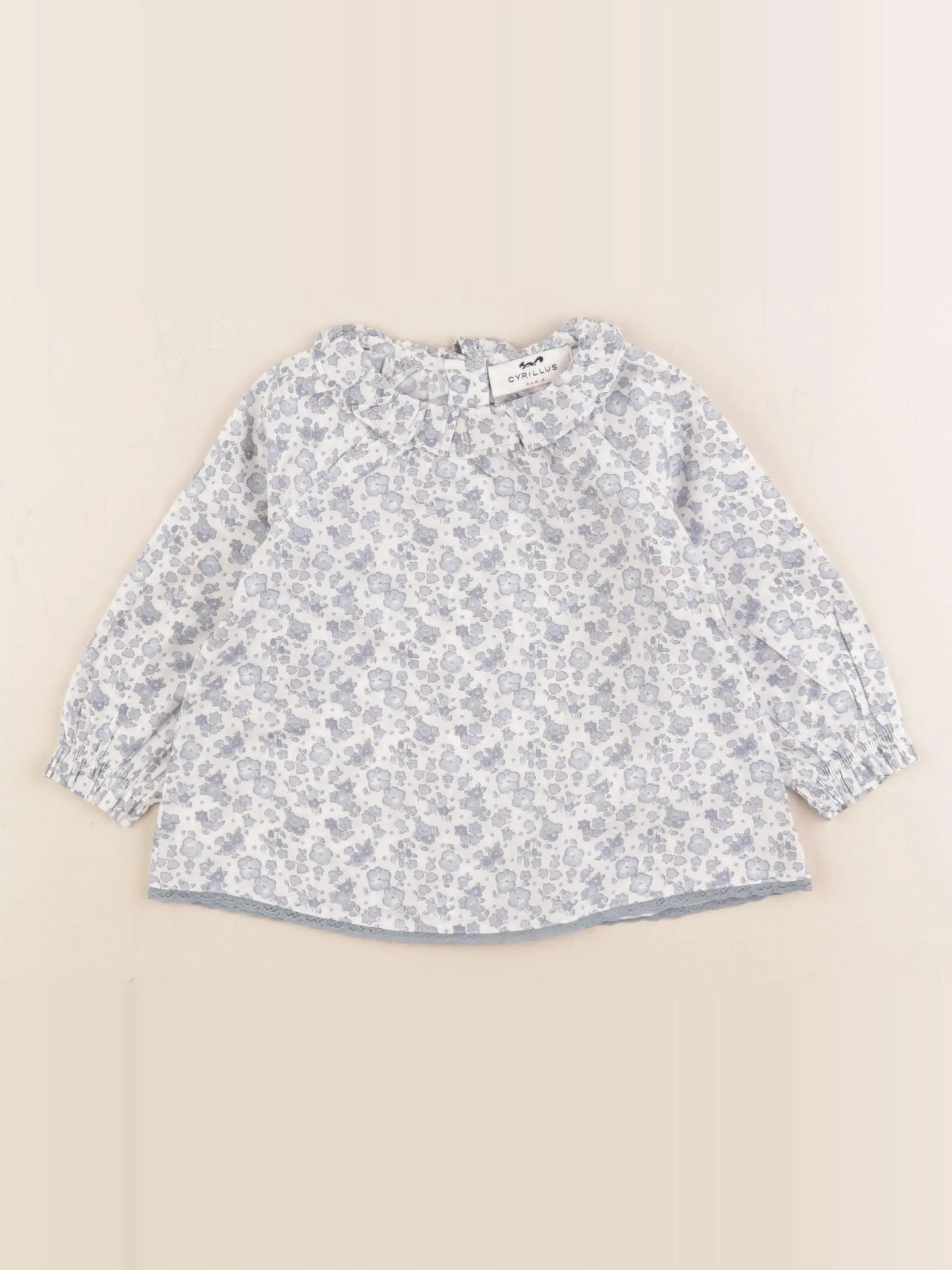 Cyrillus - blouse bleu - 9 mois