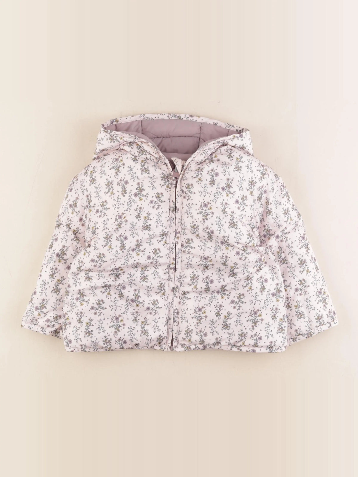 Vertbaudet - doudoune réversible violet, rose - 2 ans