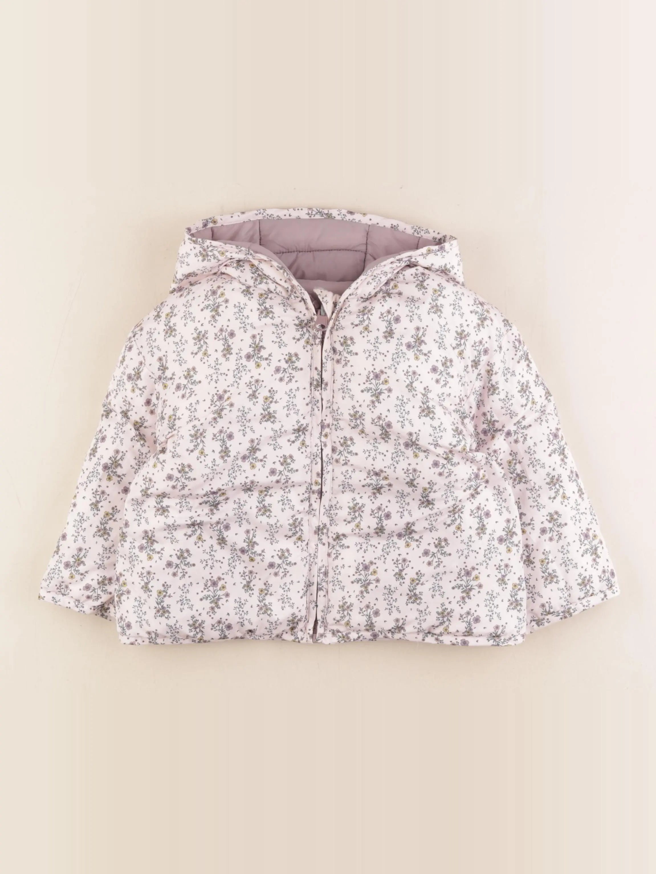 Vertbaudet - doudoune réversible violet, rose - 2 ans
