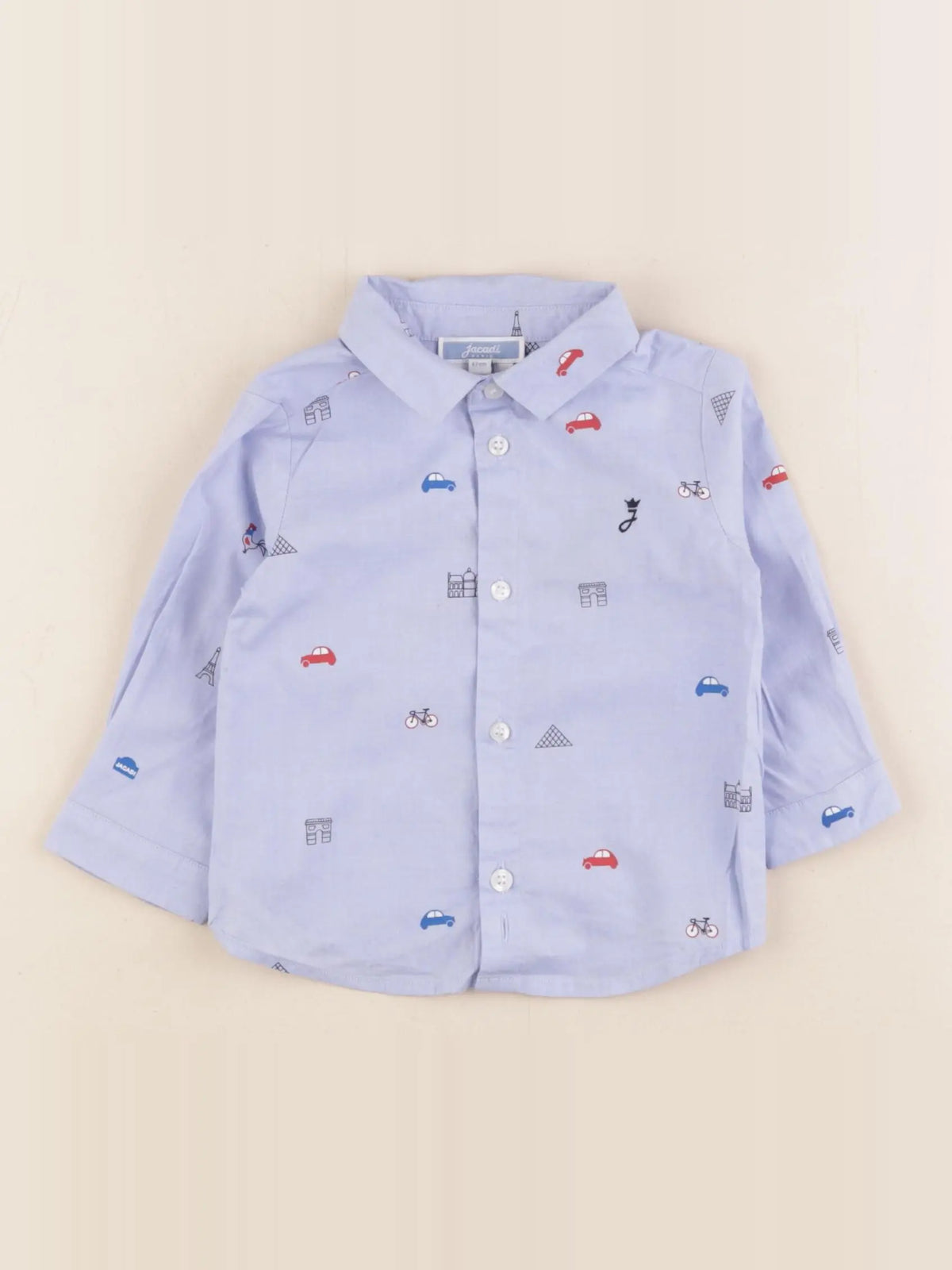 Jacadi - chemise bleu - 6 mois