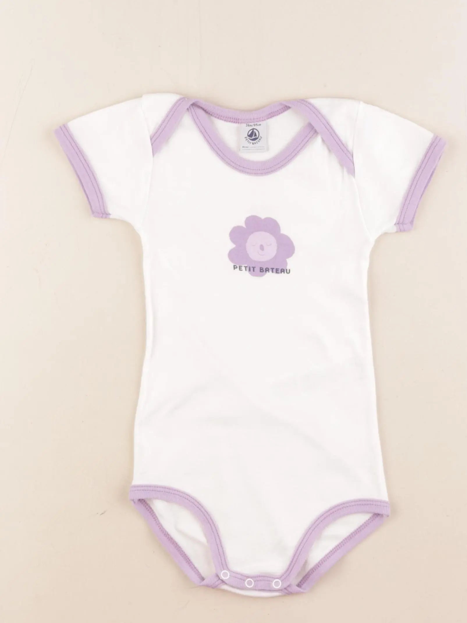 Petit Bateau - body violet - 36 mois