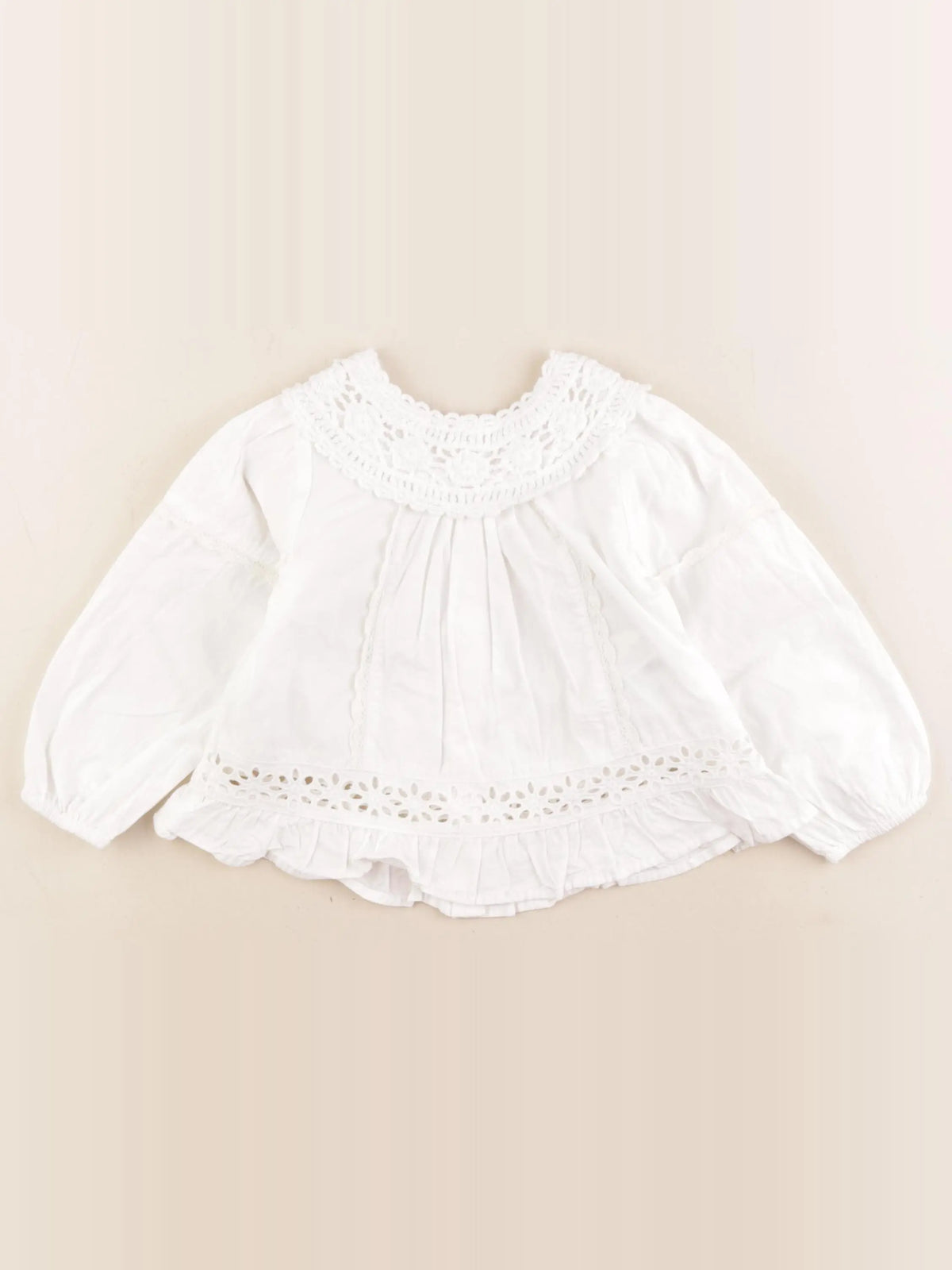 Zara - blouse blanc - 12/18 mois