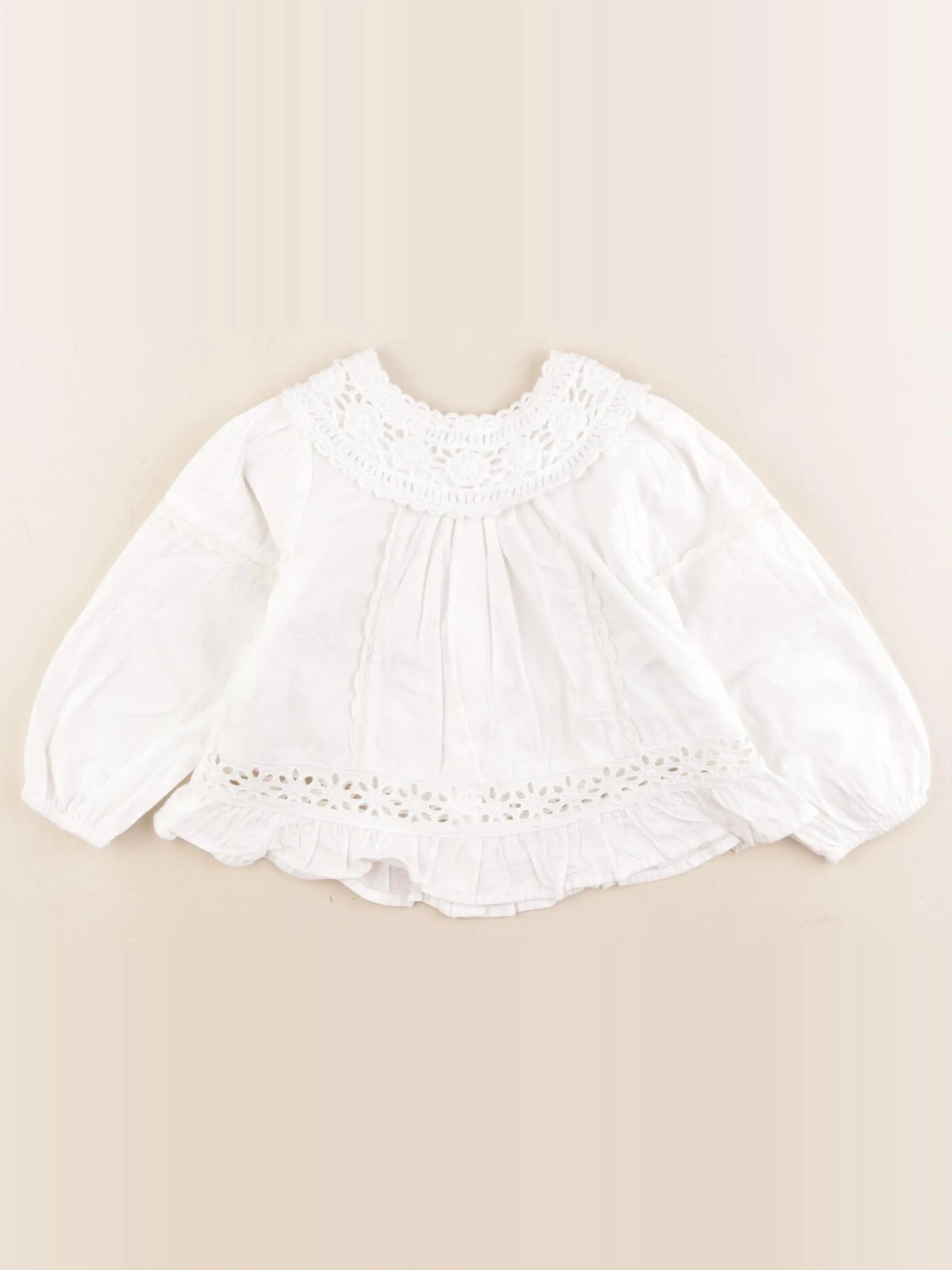 Zara - blouse blanc - 12/18 mois