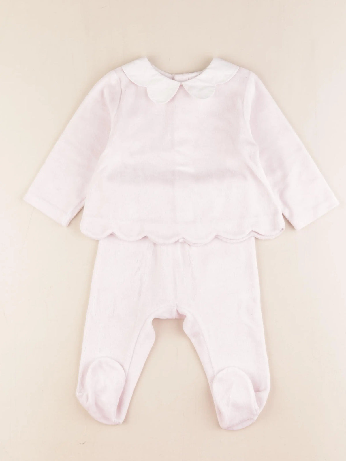Jacadi - pyjama velours rose - 12 mois