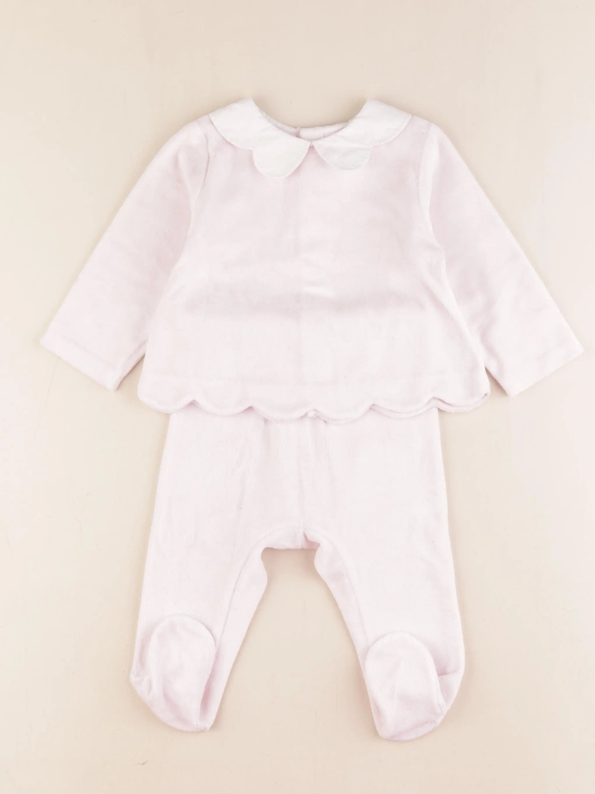 Jacadi - pyjama velours rose - 12 mois