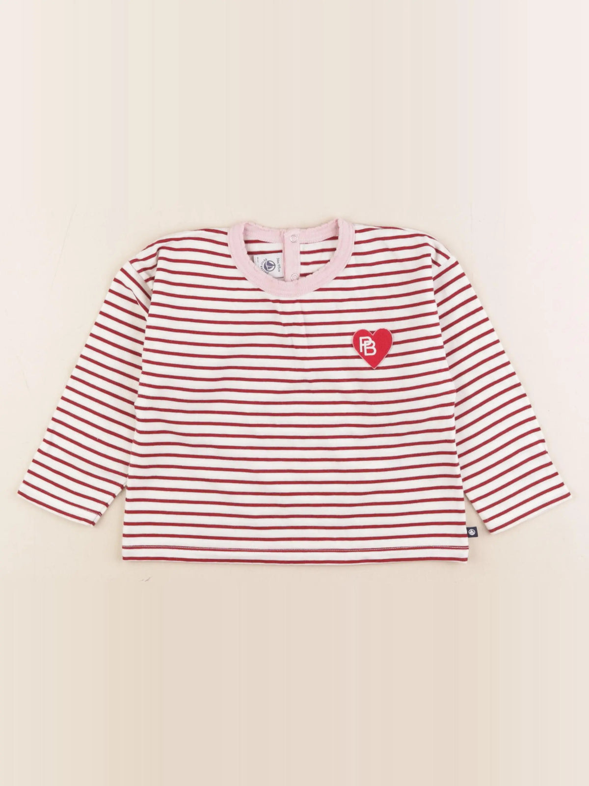 Petit Bateau - tee-shirt rouge - 36 mois