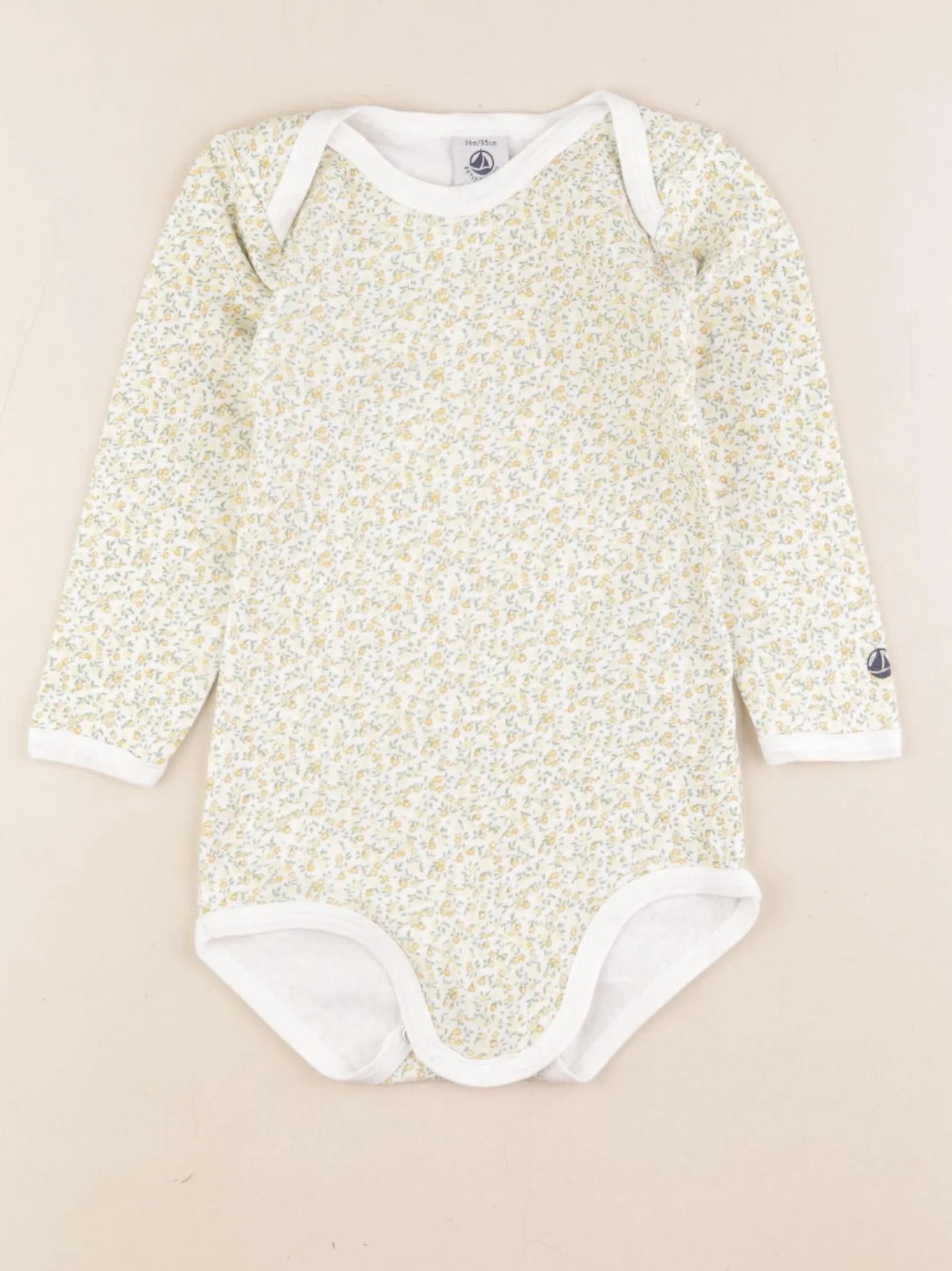 Petit Bateau - body jaune - 36 mois