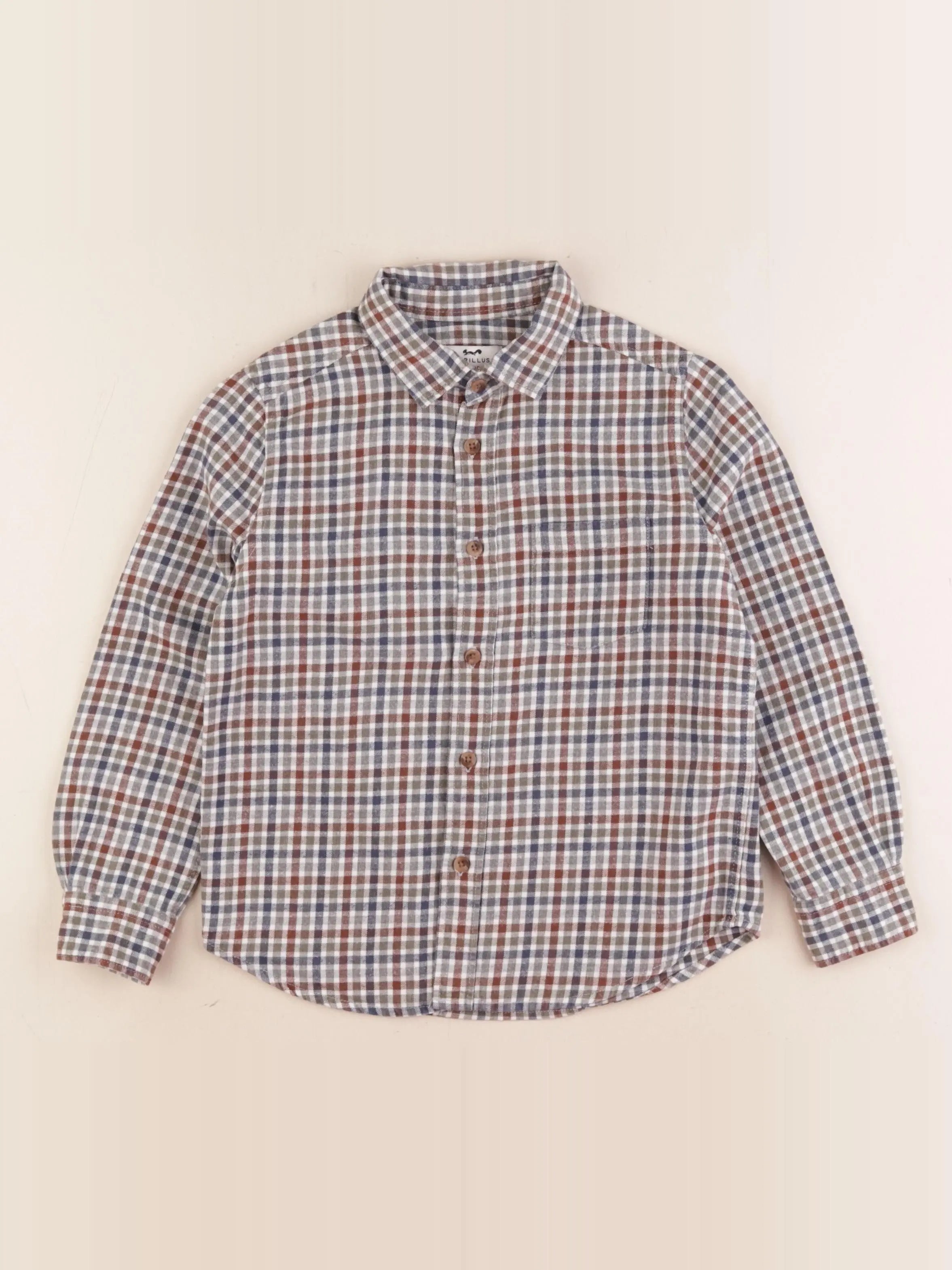 Cyrillus - chemise marron, vert - 6 ans