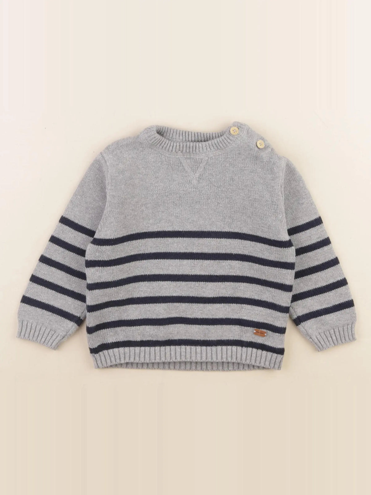 Mango - pull gris, bleu - 12/18 mois