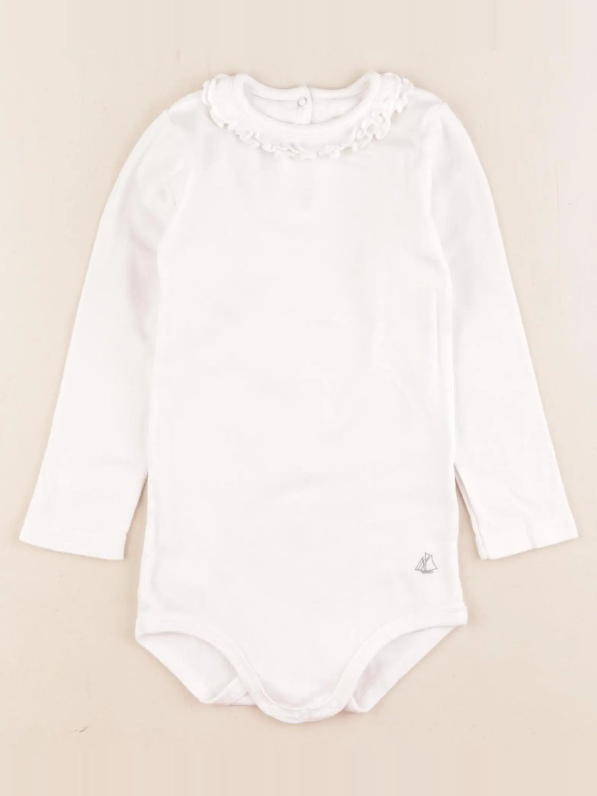 Petit Bateau - body à col blanc - 24 mois
