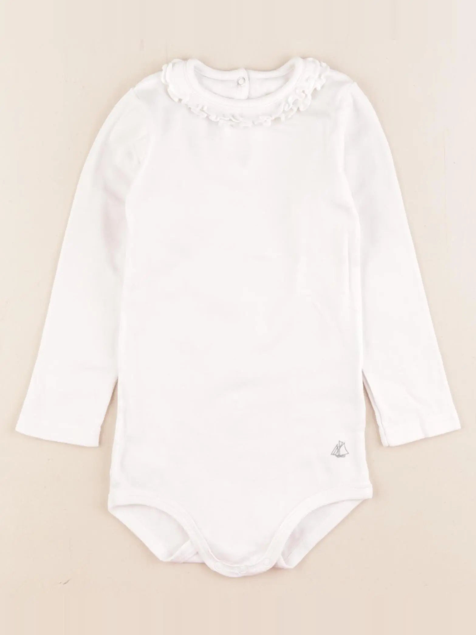 Petit Bateau - body à col blanc - 24 mois