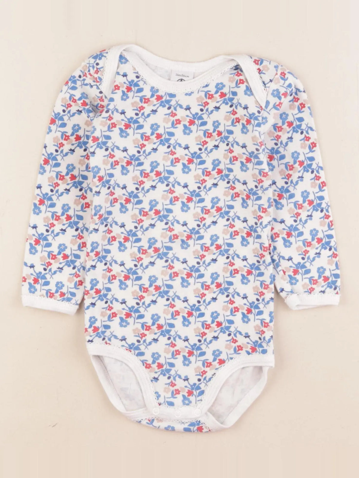 Petit Bateau - body bleu - 24 mois