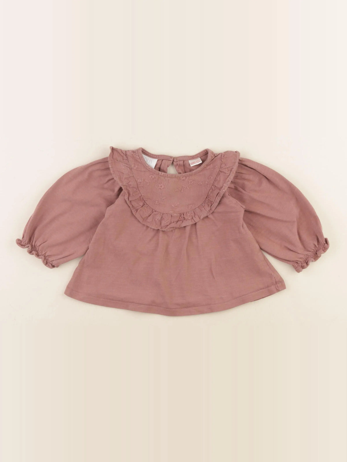 Zara - tee-shirt marron - 6/9 mois
