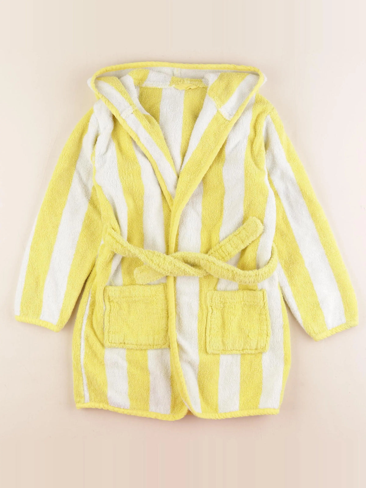 Vertbaudet - peignoir blanc, jaune - 8 ans