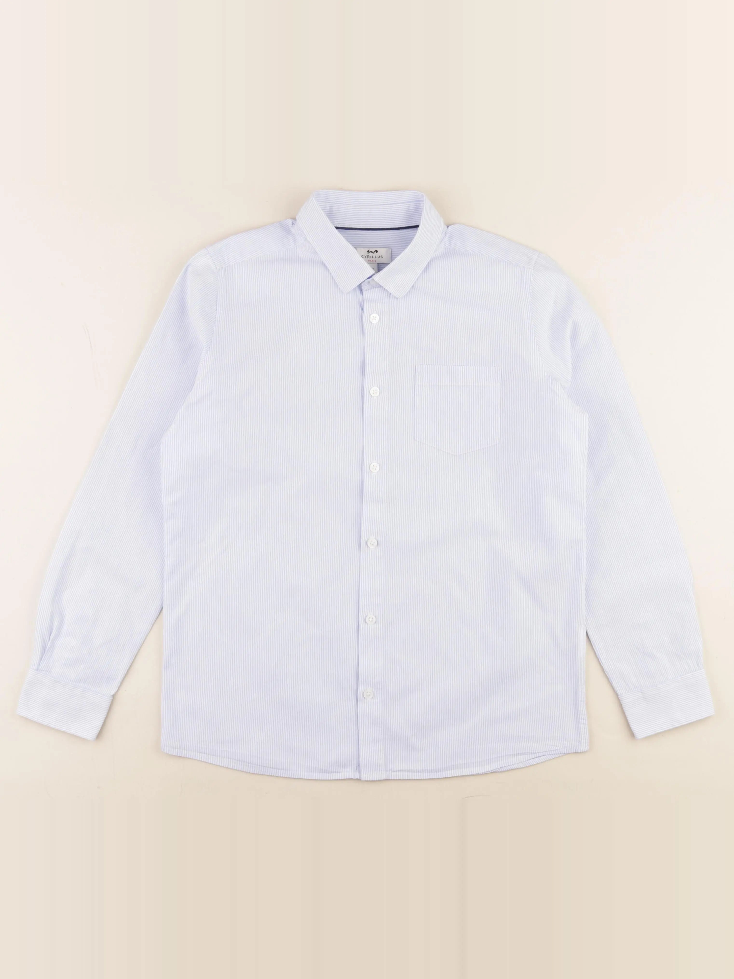 Cyrillus - chemise blanc, bleu - 12 ans
