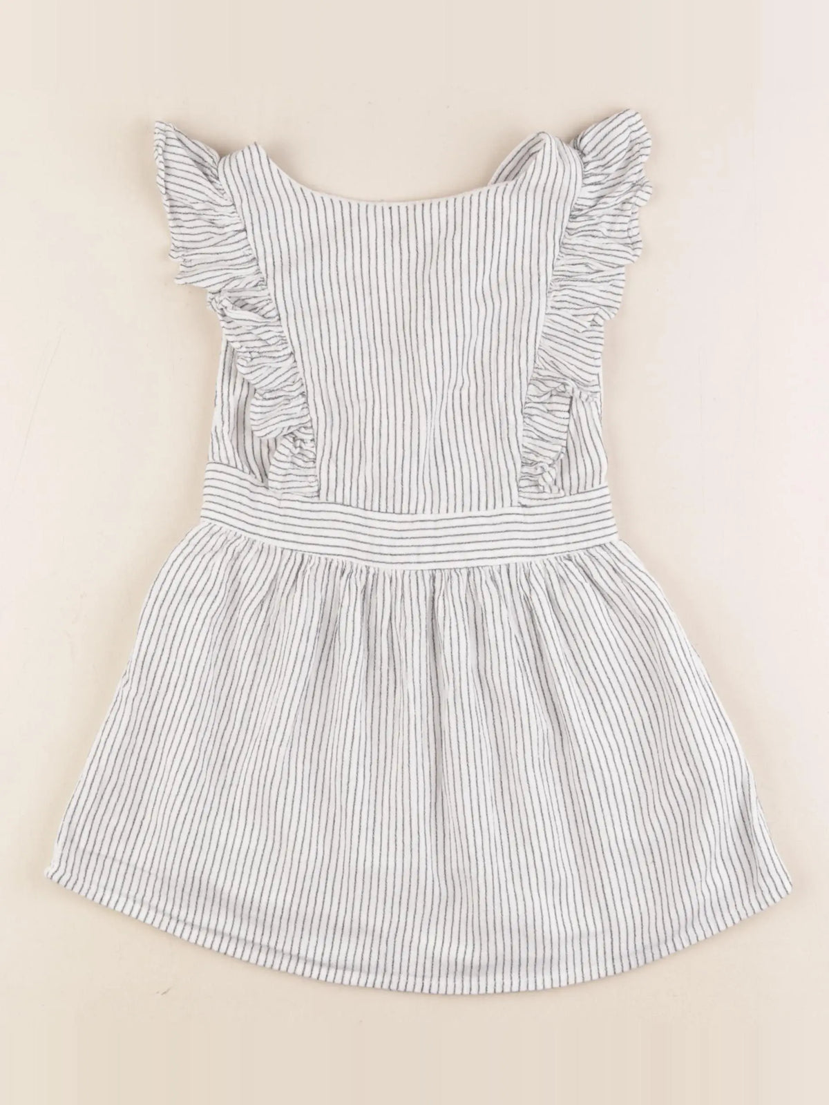 Cyrillus - robe blanc, bleu - 4 ans