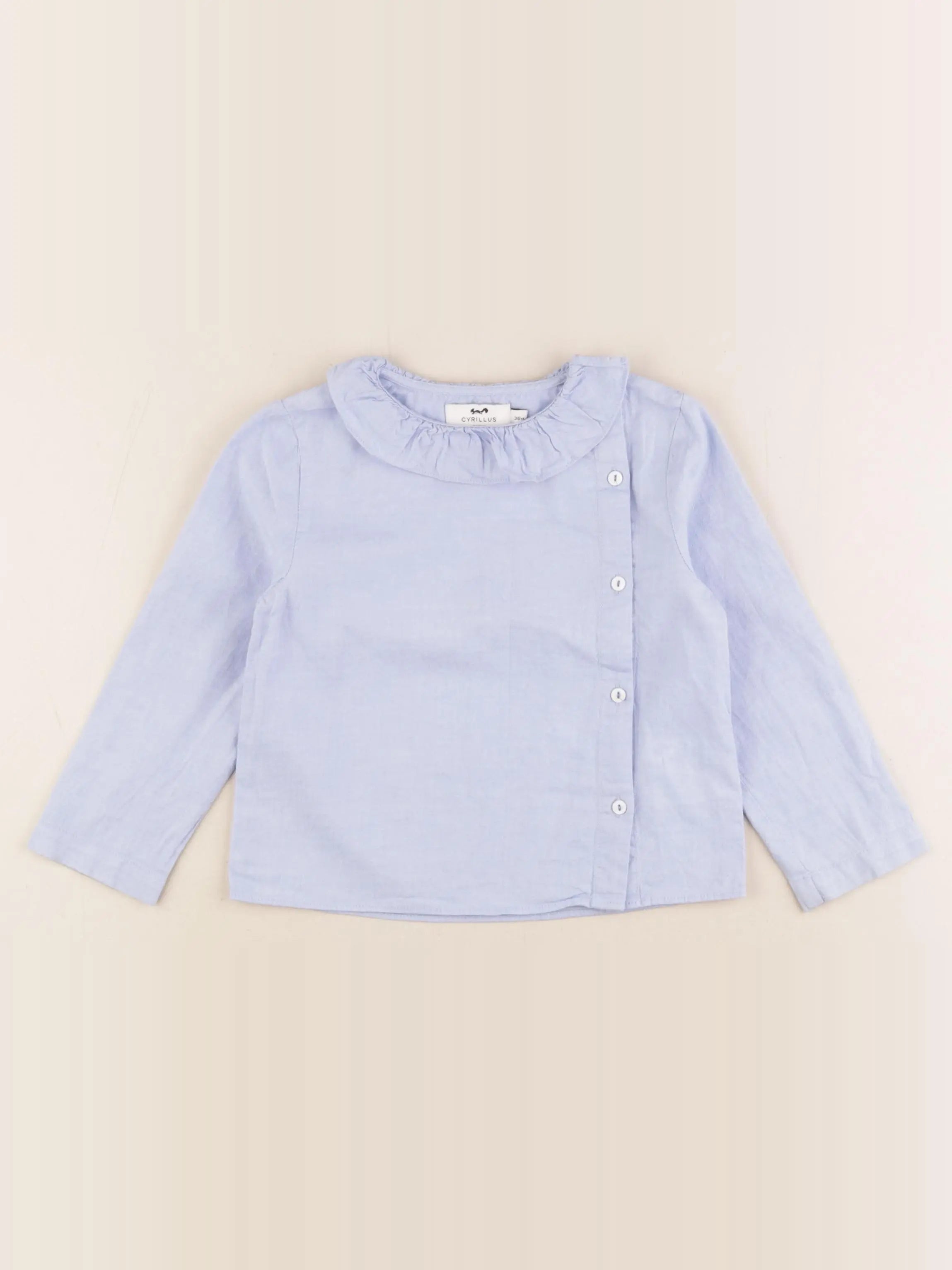 Cyrillus - blouse bleu - 36 mois