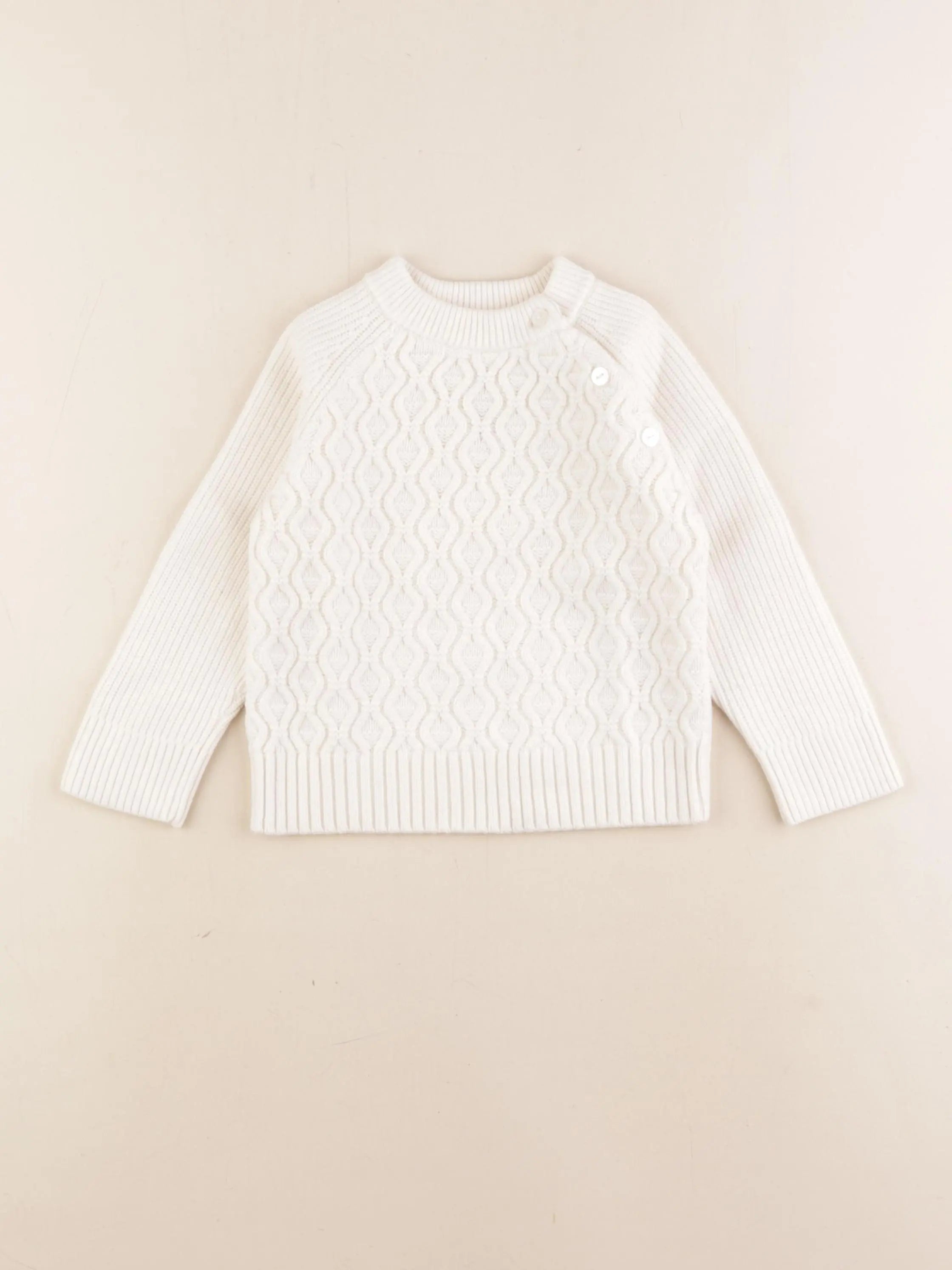 Jacadi - pull blanc - 24 mois