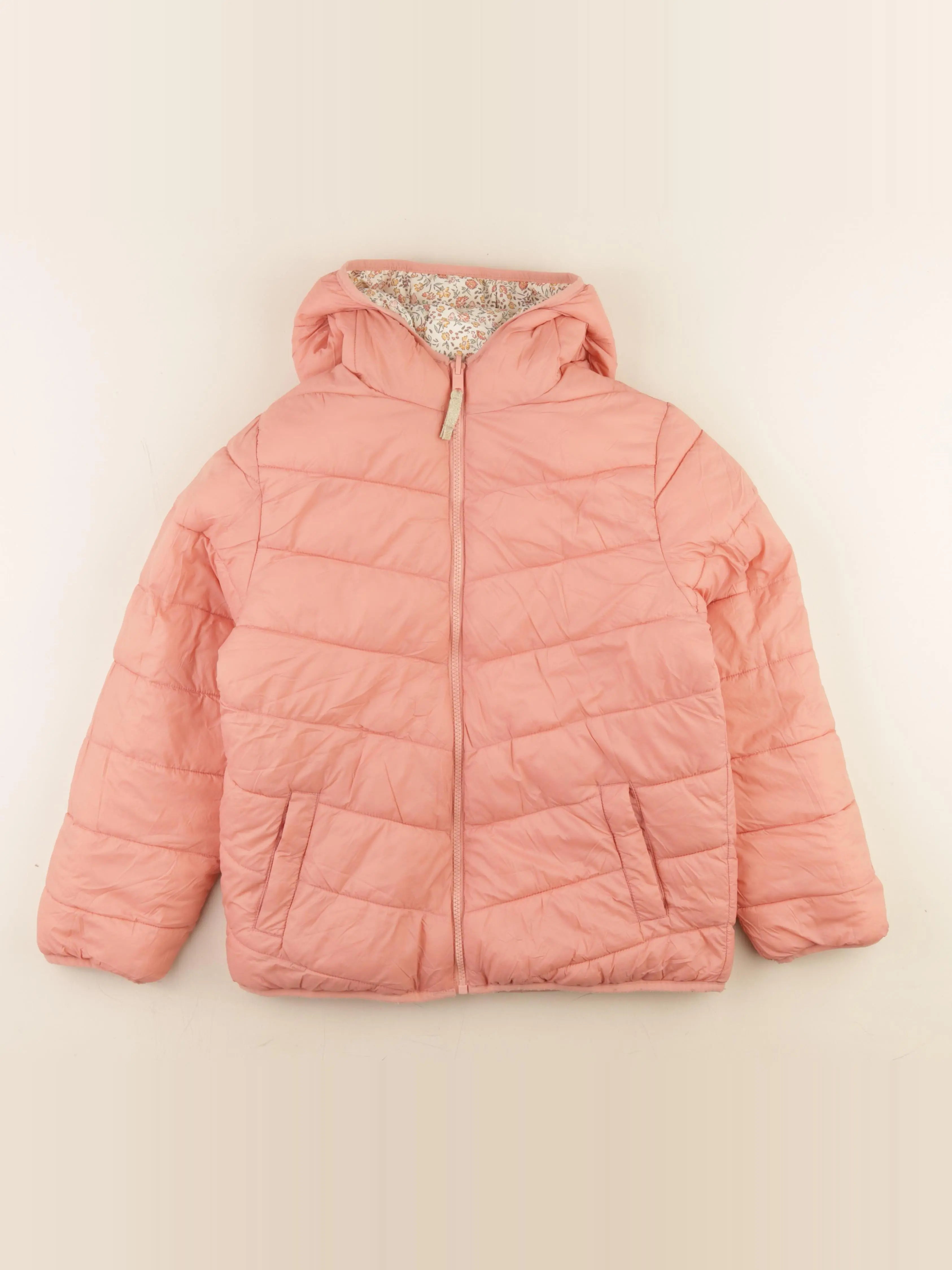 Vertbaudet - doudoune réversible beige, rose - 14 ans