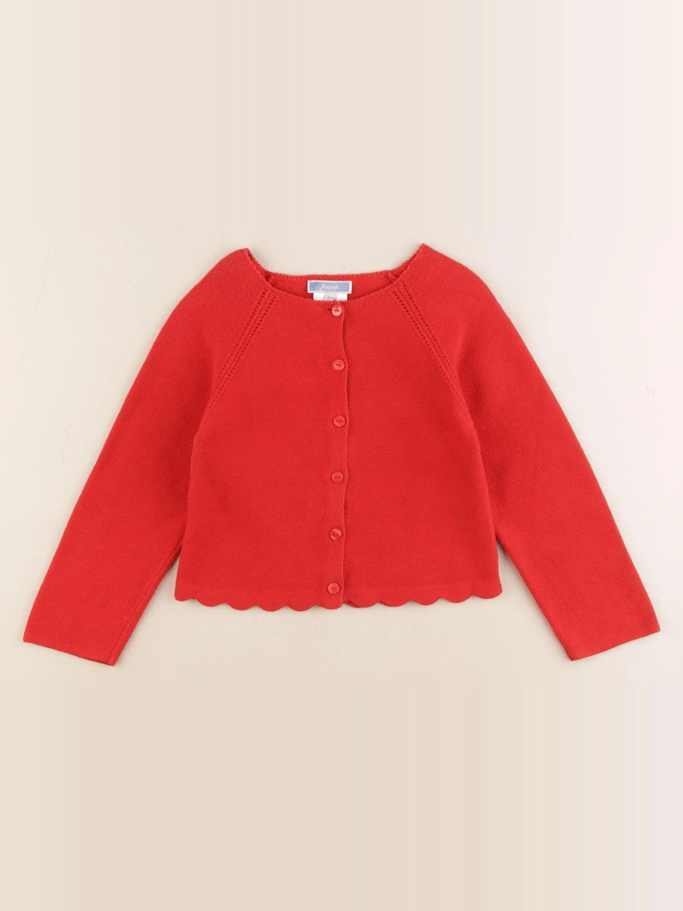 Jacadi - gilet rouge - 36 mois