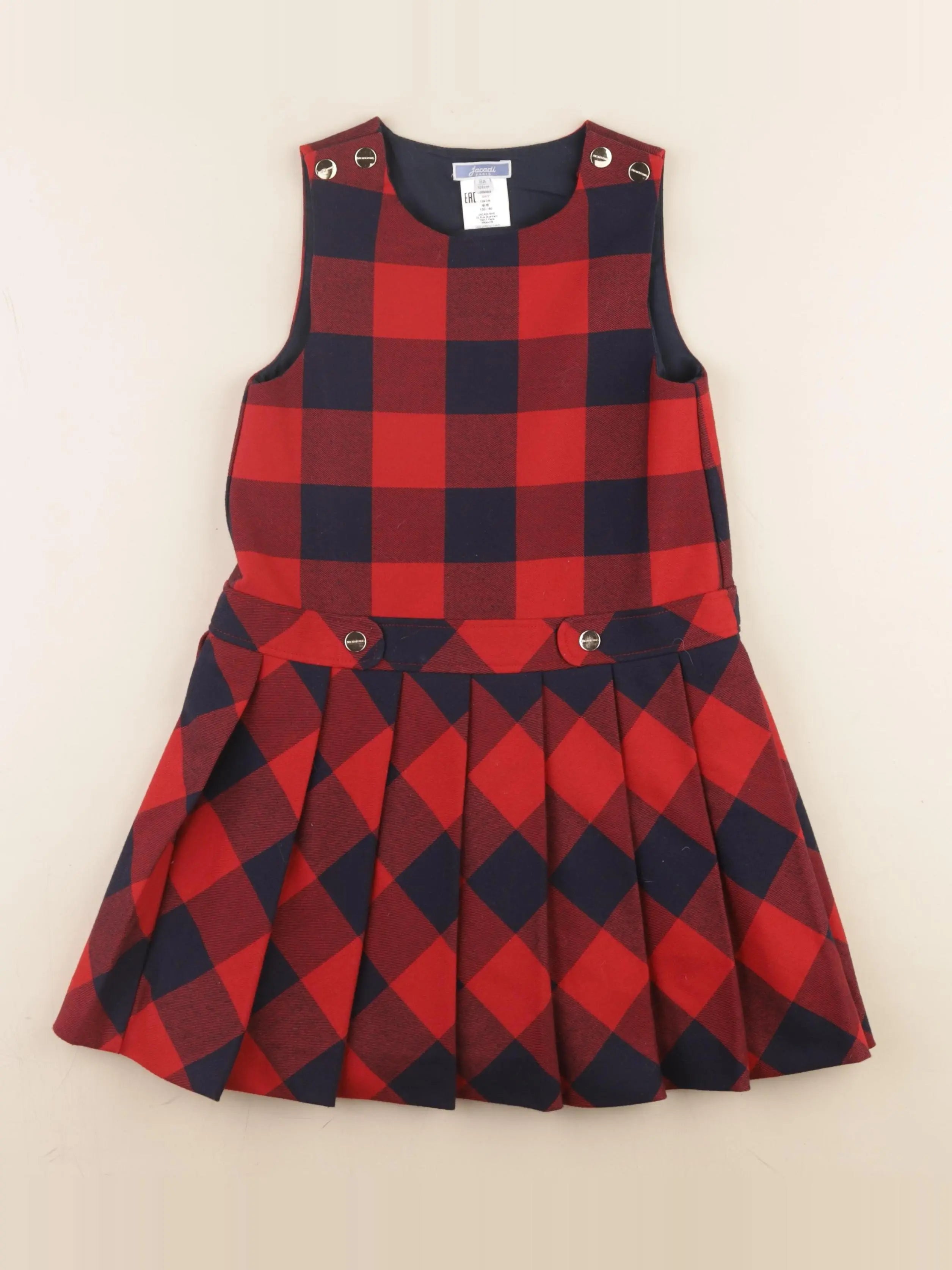 Jacadi - robe bleu, rouge - 8 ans