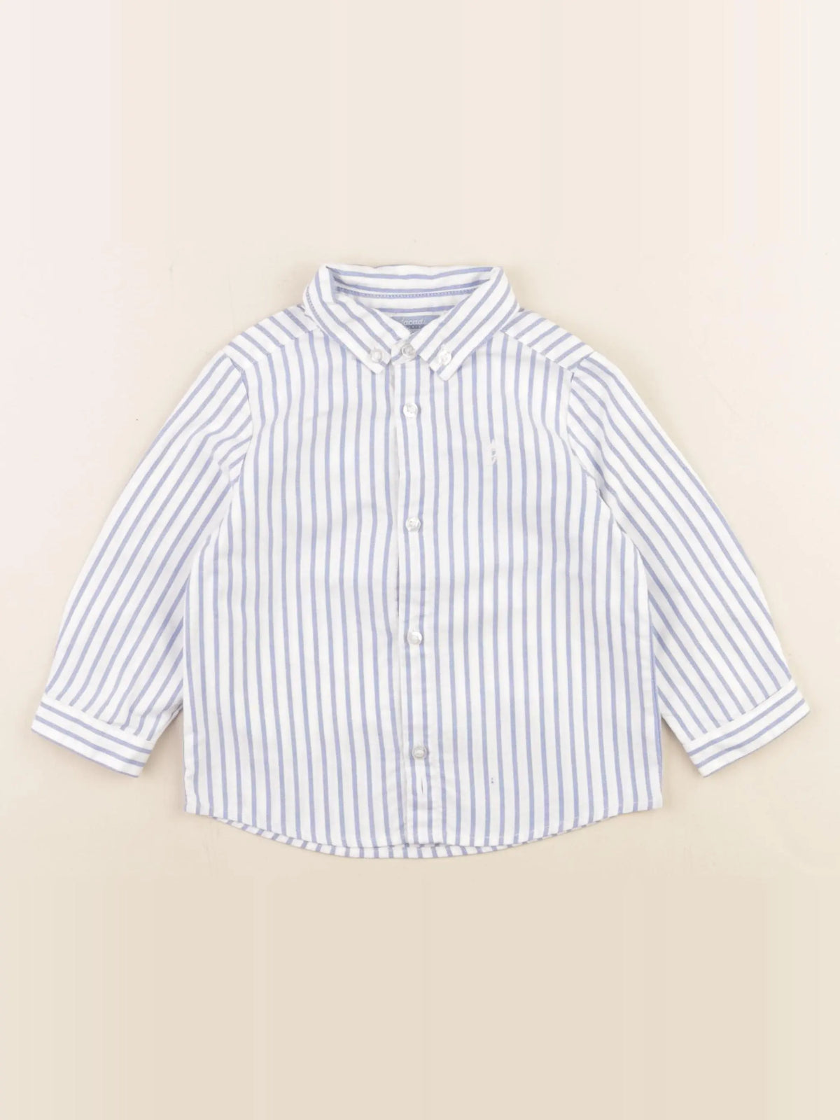 Jacadi - chemise blanc, bleu - 12 mois