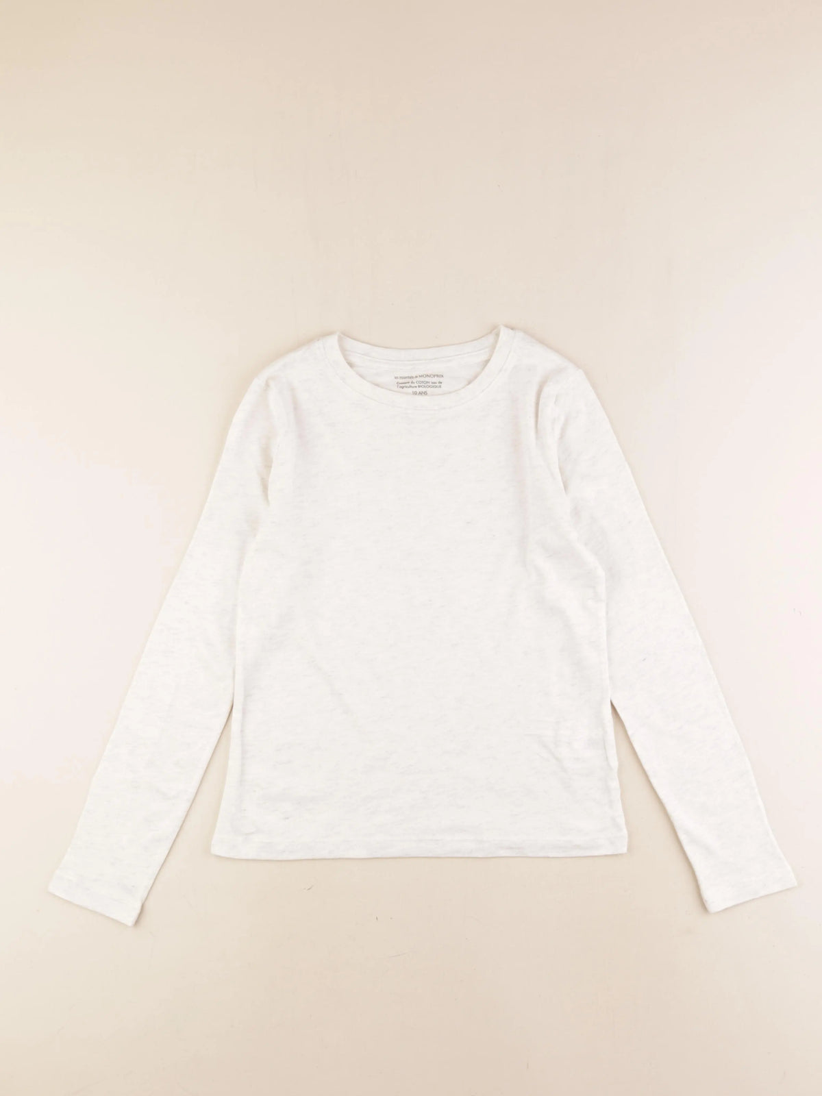 Monoprix - tee-shirt blanc, argent - 10 ans