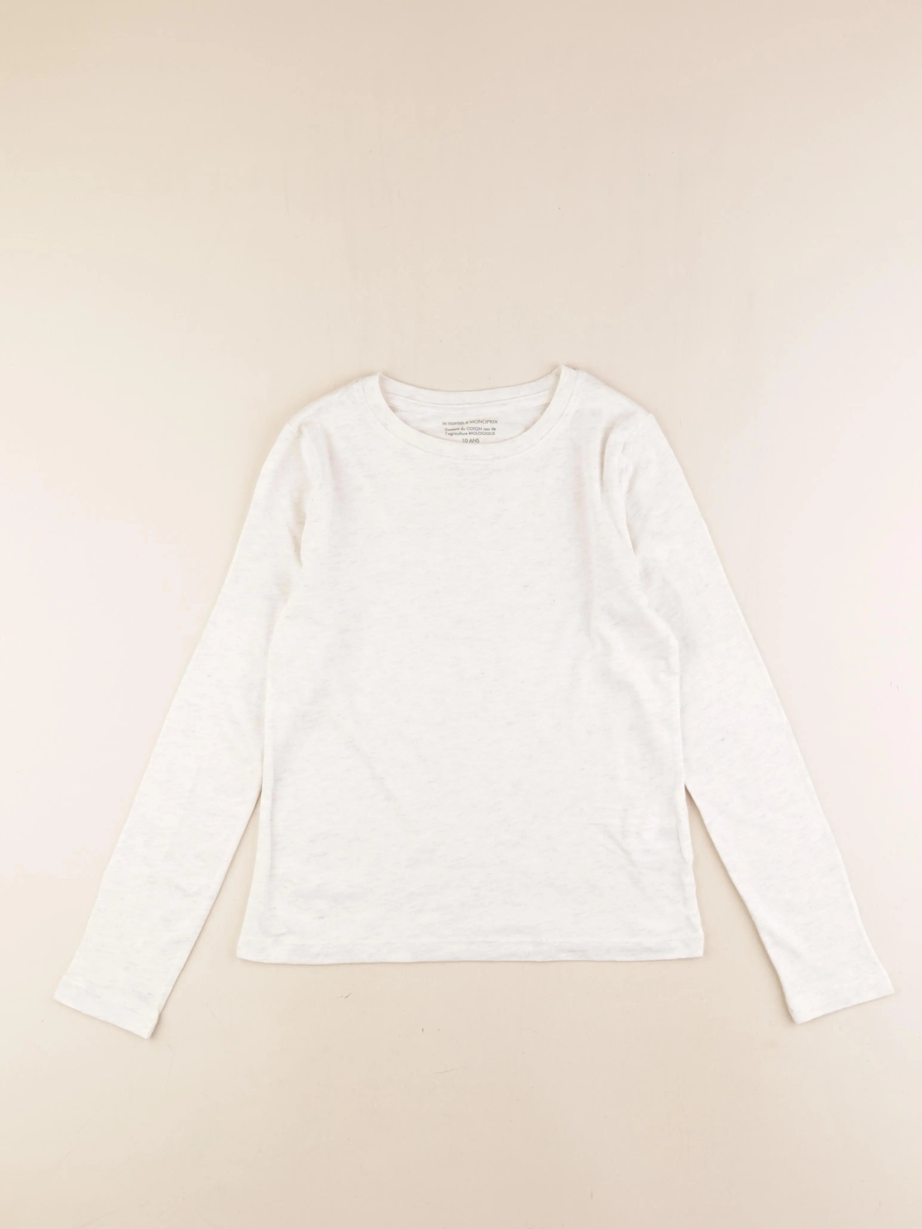 Monoprix - tee-shirt blanc, argent - 10 ans