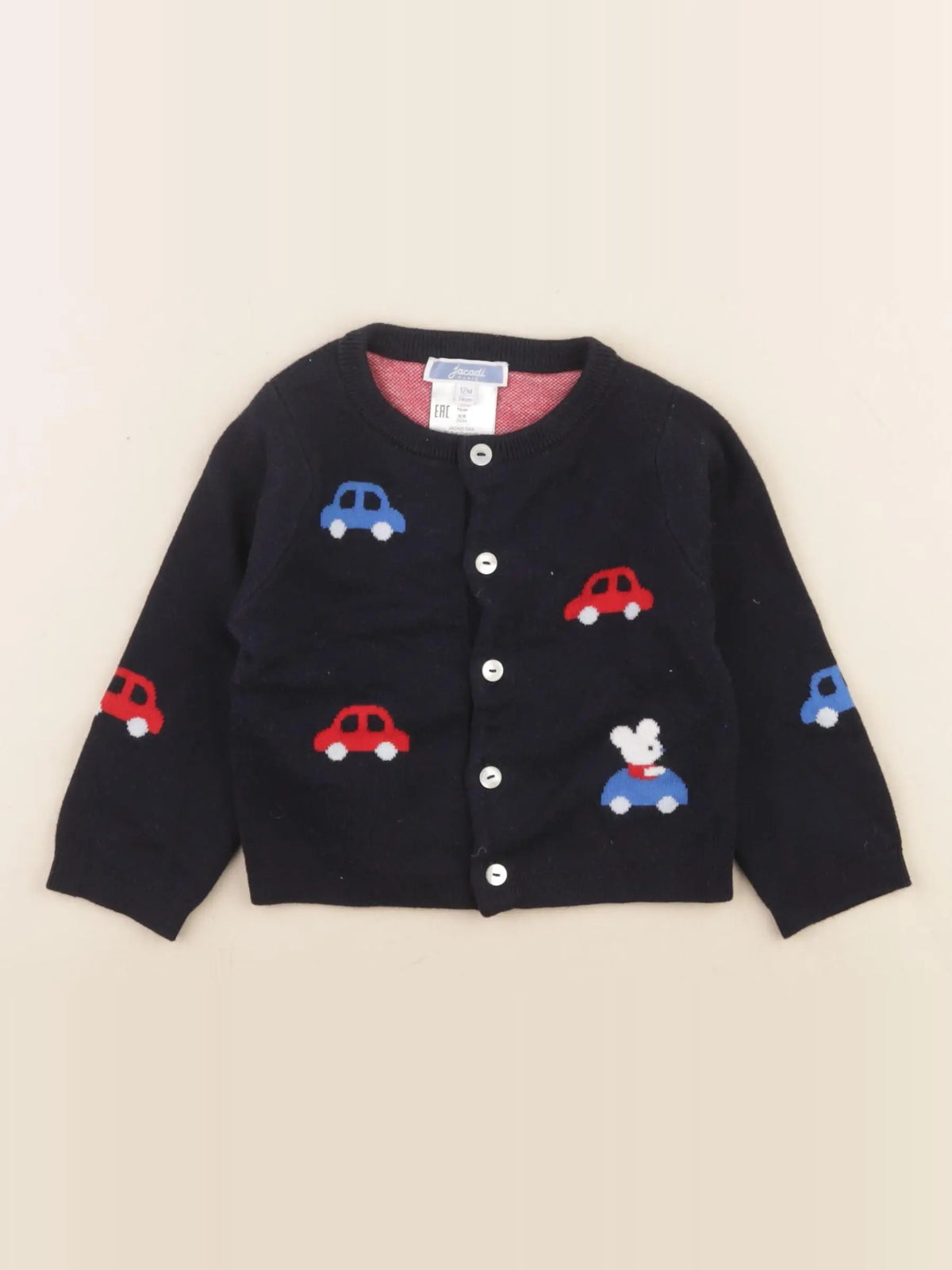 Jacadi - gilet bleu - 12 mois