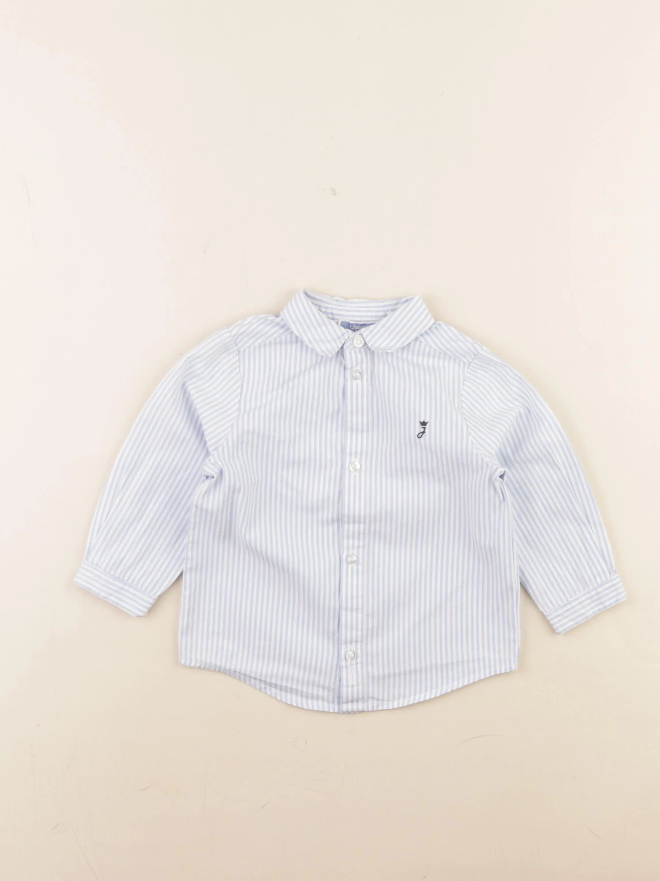 Jacadi - chemise blanc, bleu - 18 mois