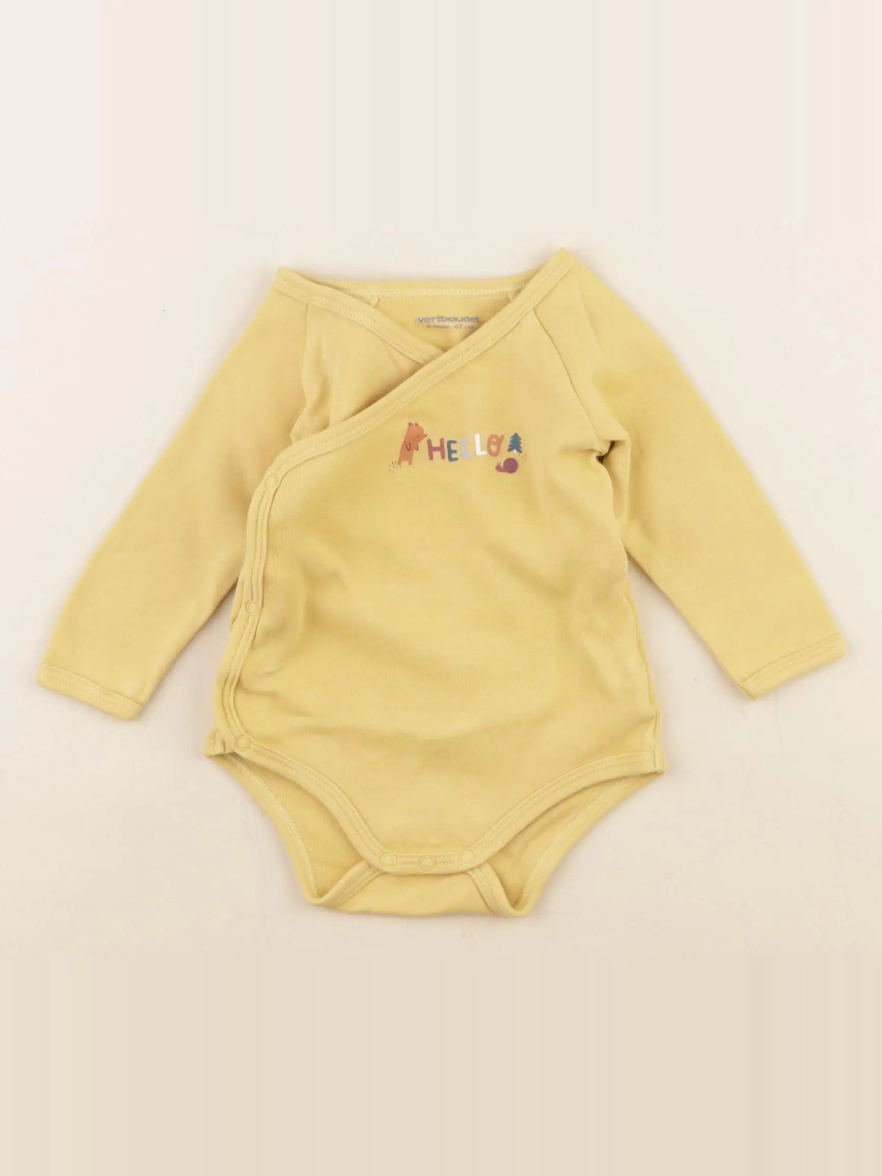 Vertbaudet - body jaune - 6 mois
