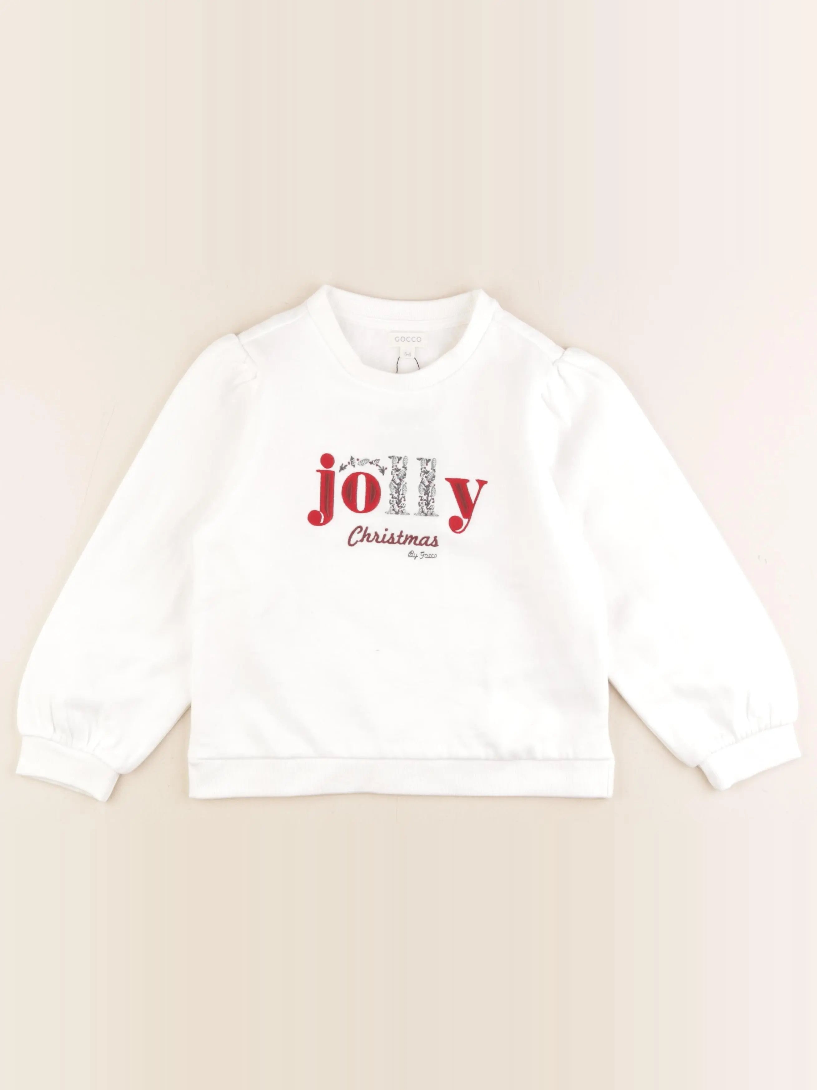 Gocco - sweat blanc - 5/6 ans