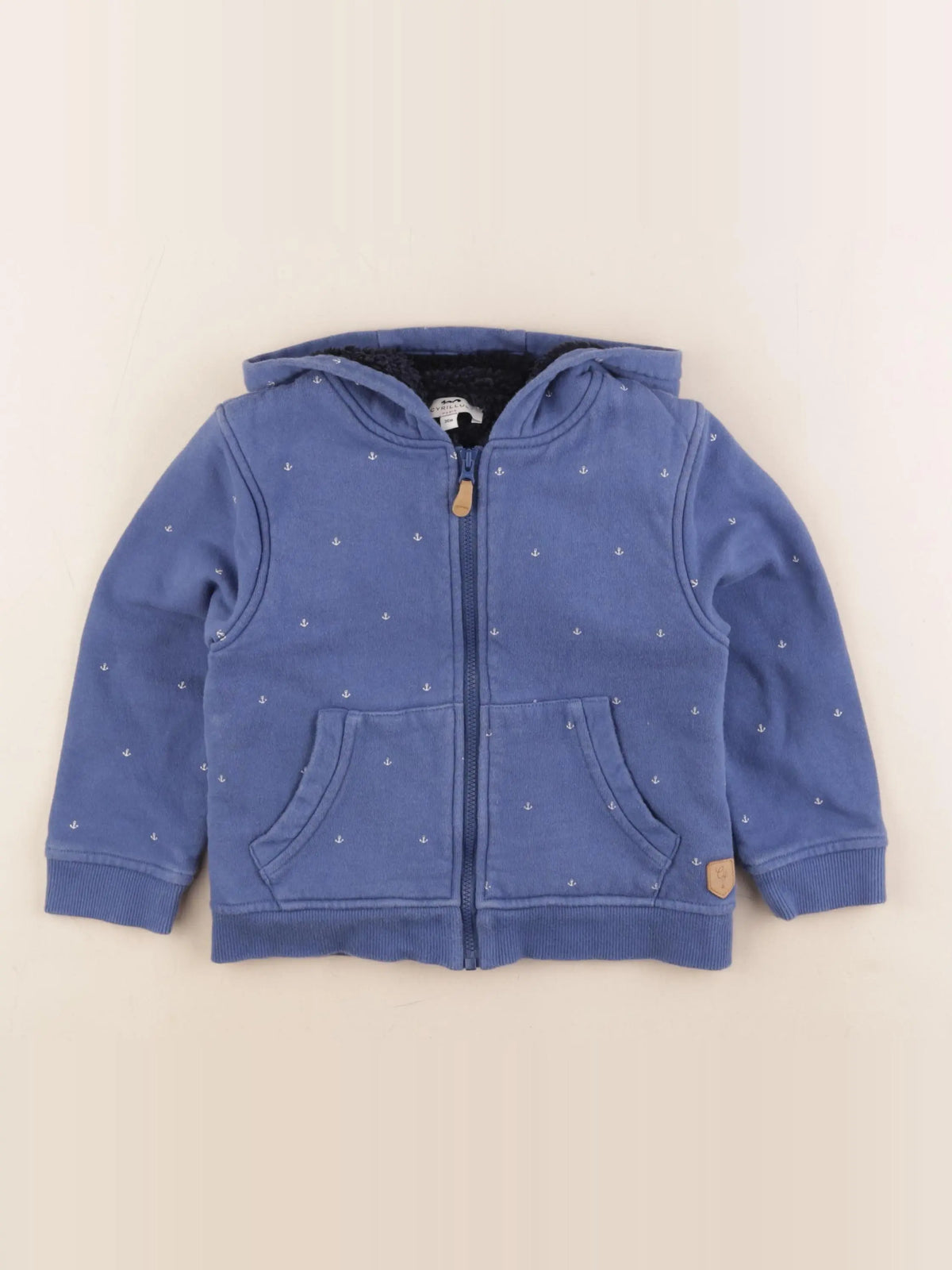 Cyrillus - veste doublé bleu - 36 mois