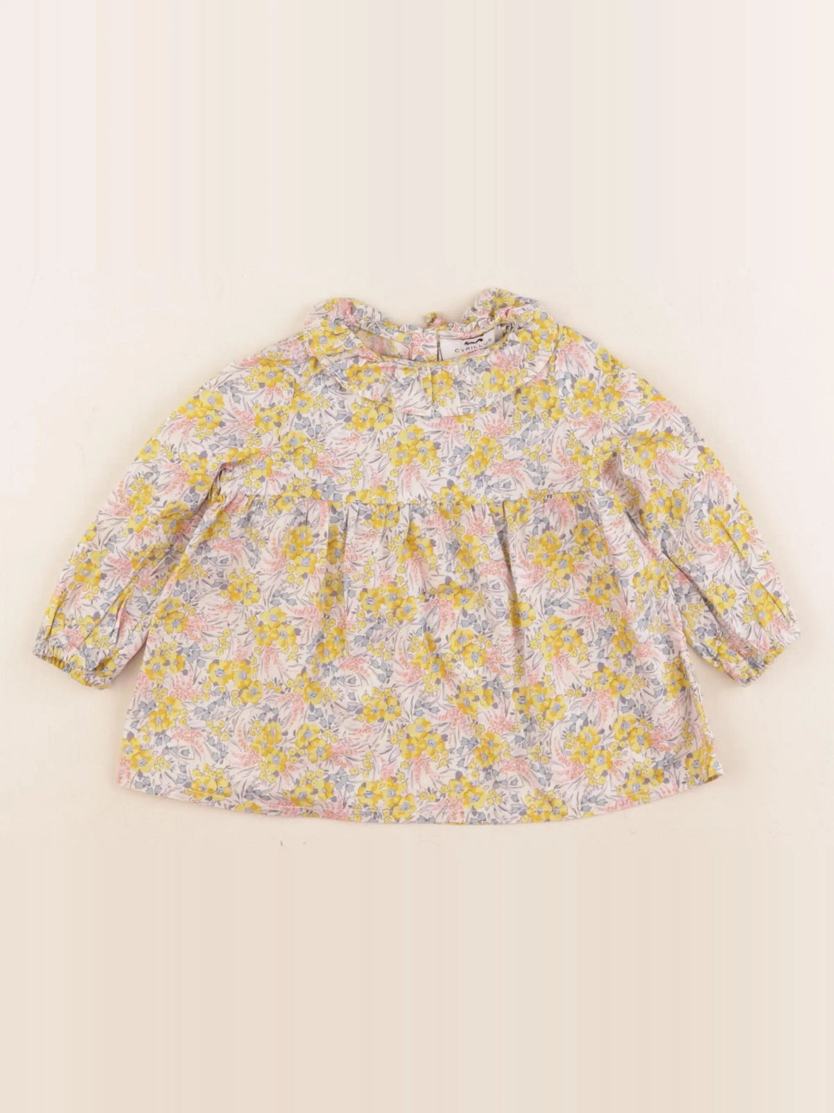 Cyrillus - blouse jaune - 9 mois