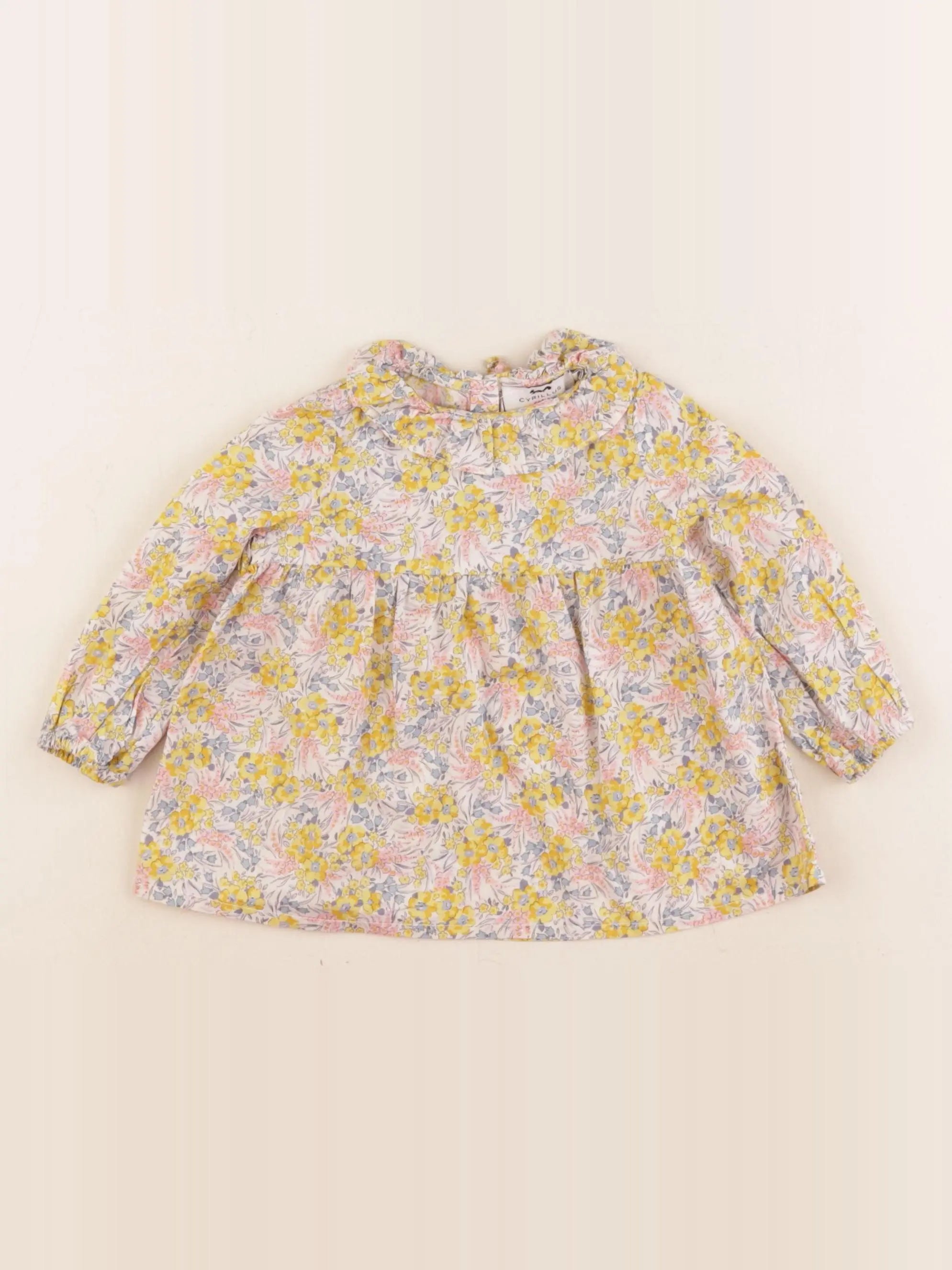Cyrillus - blouse jaune - 9 mois