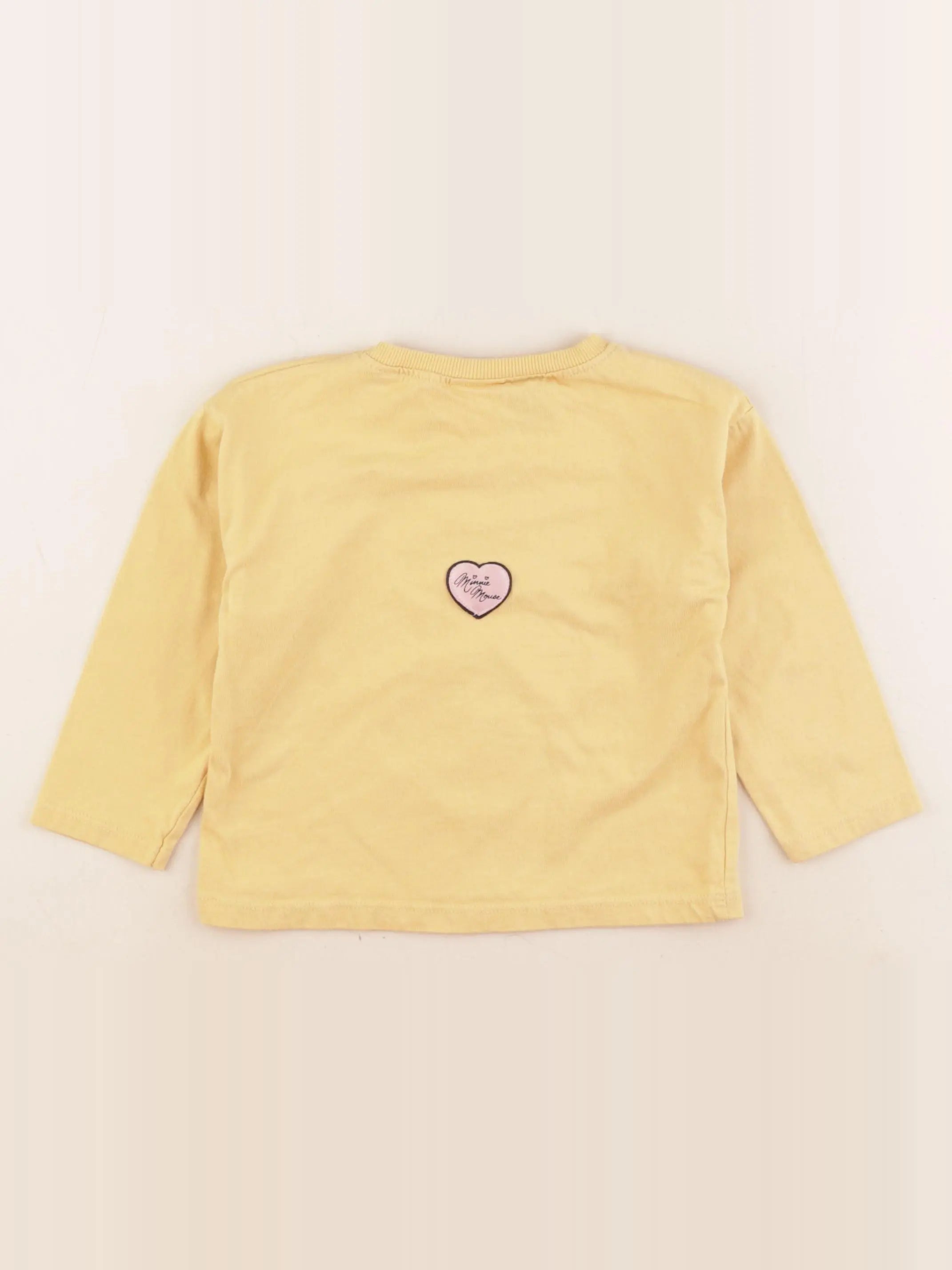 Zara - tee-shirt imprimé au dos jaune - 3 ans