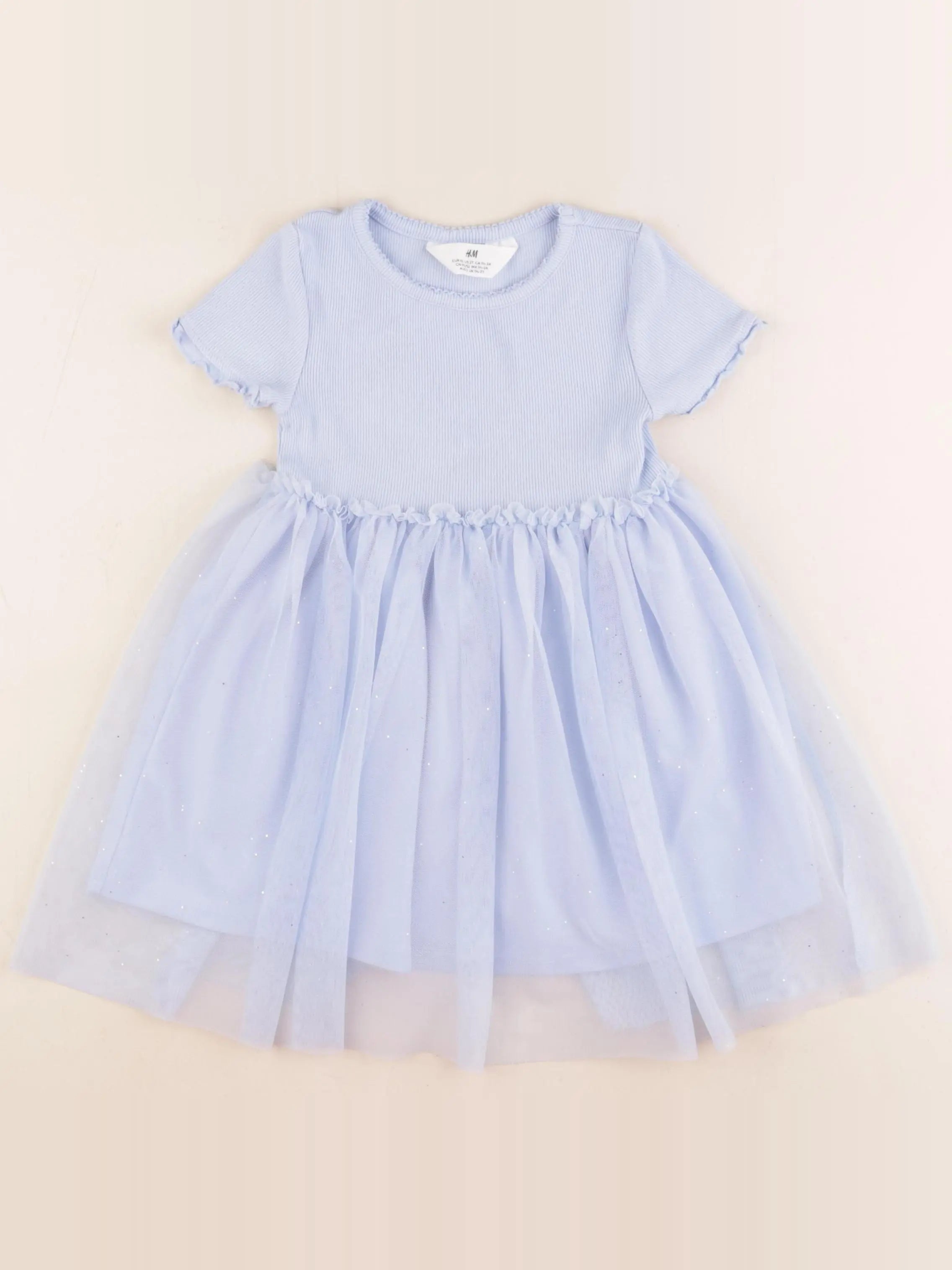 H&M - robe bleu - 18/24 mois