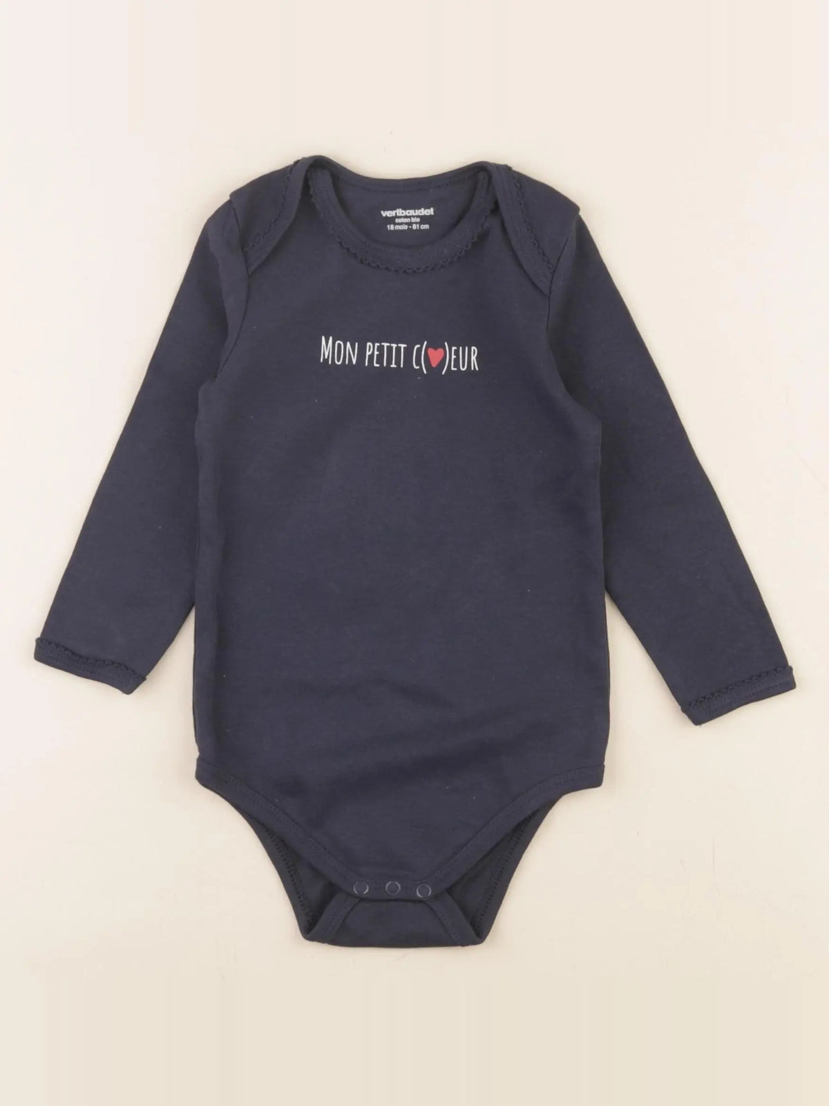 Vertbaudet - body bleu - 18 mois